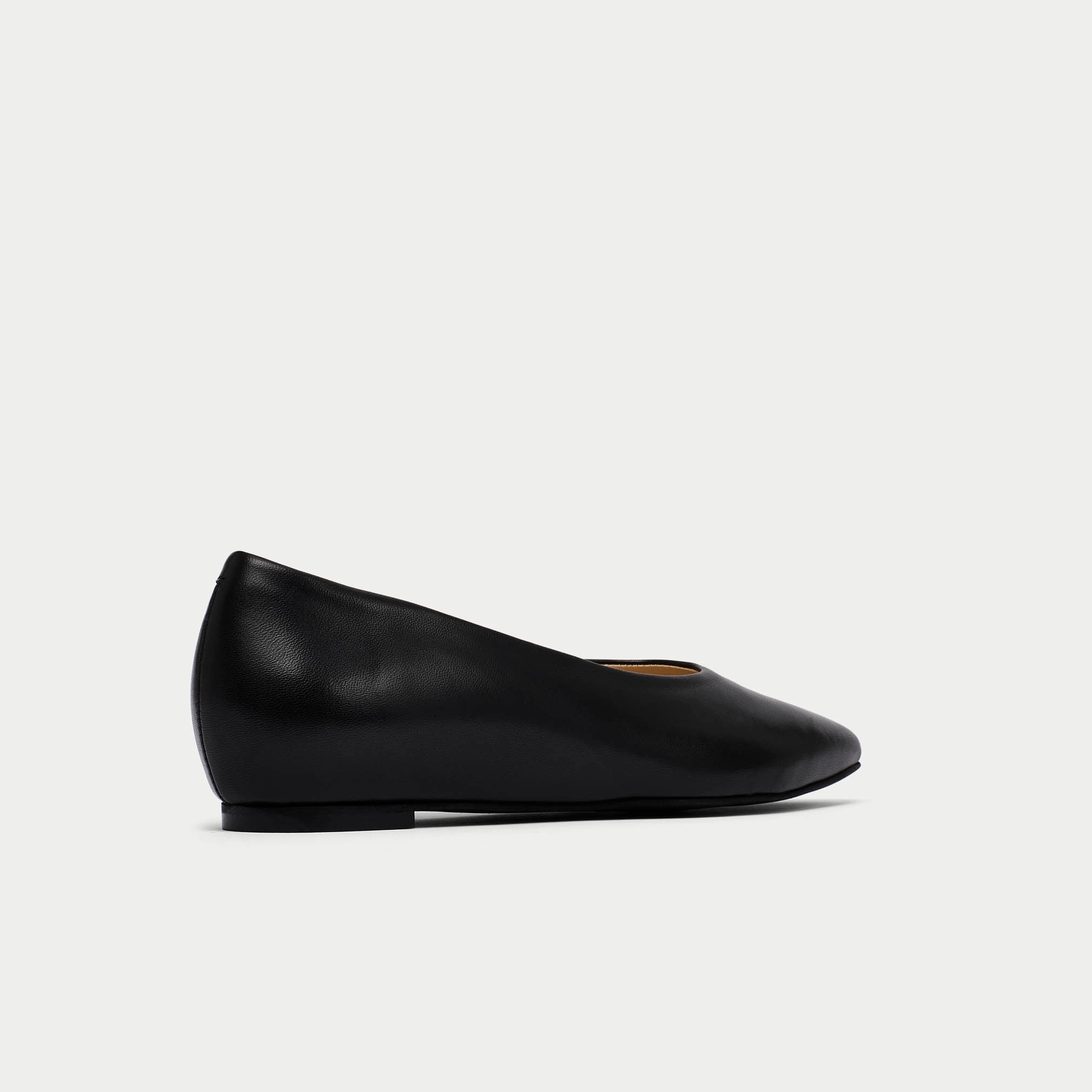 Agata - Black Leather Ballerinas - Image 4
