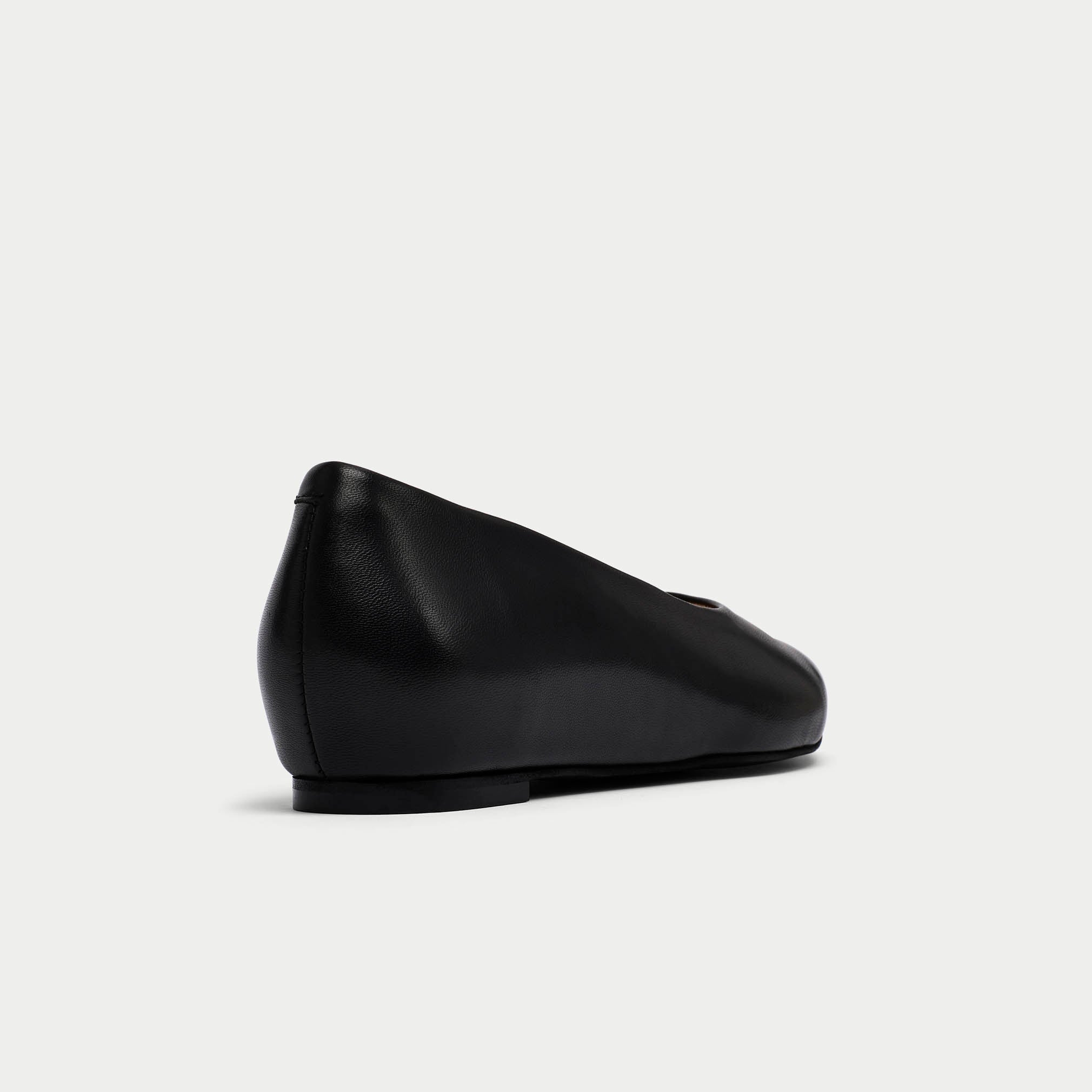 Agata - Black Leather Ballerinas - Image 6