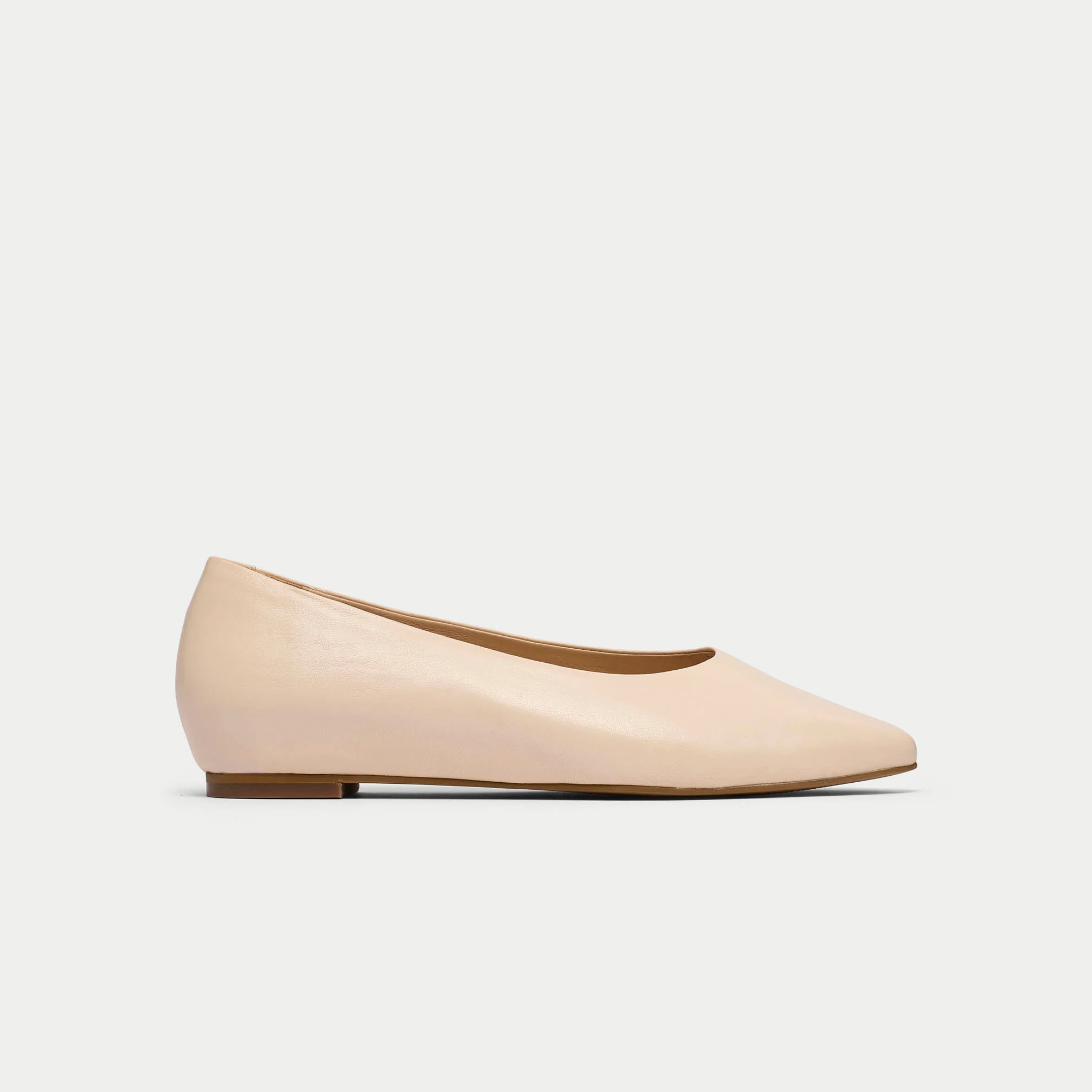 Agata - Butter Cream Leather Ballerinas