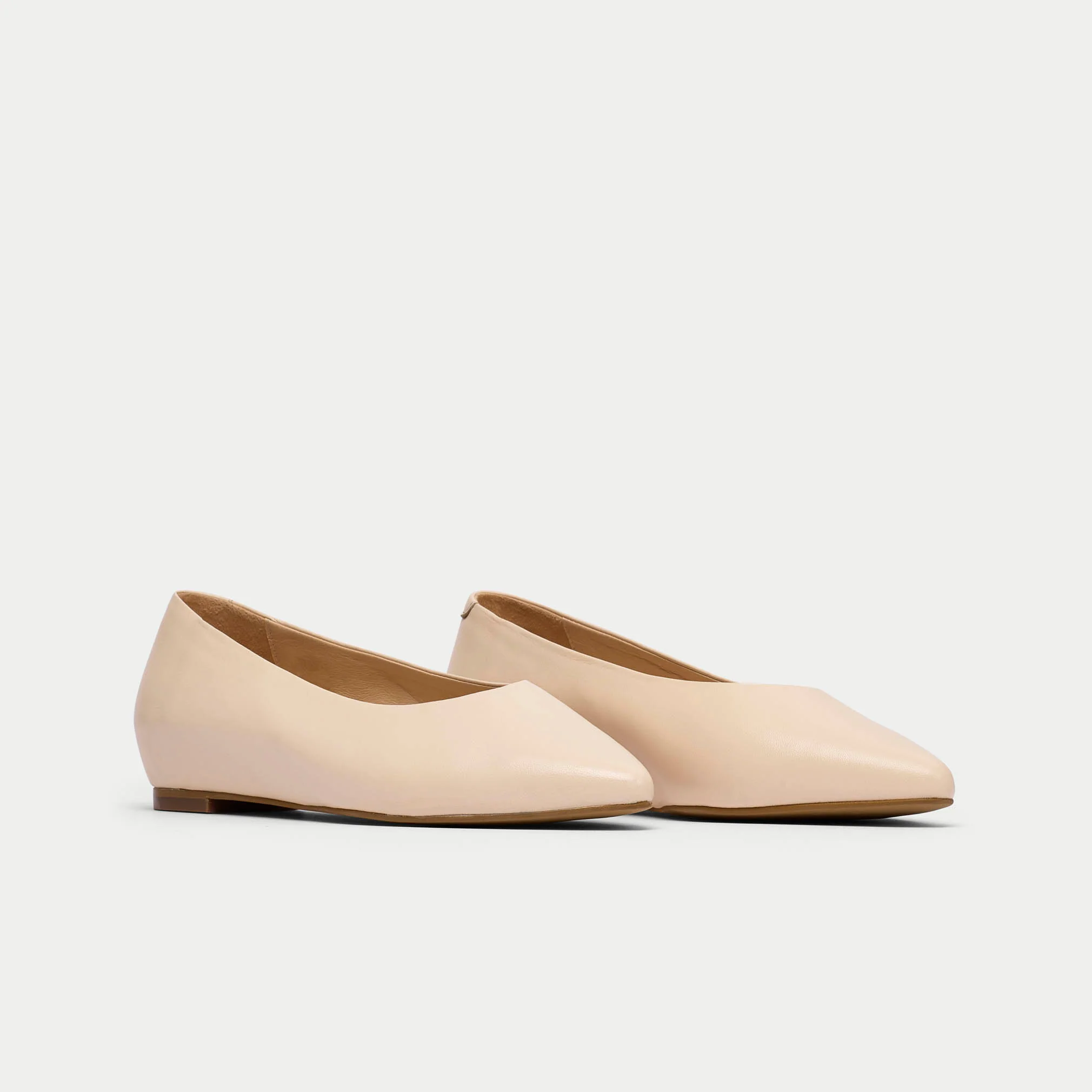 Agata - Butter Cream Leather Ballerinas - Image 2