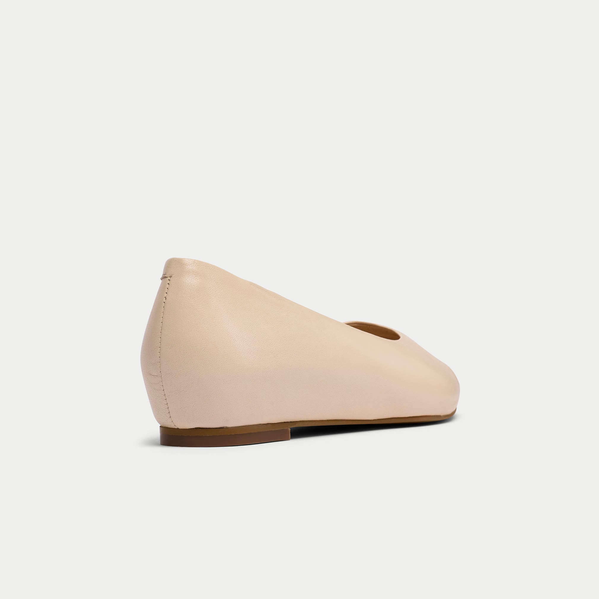 Agata - Butter Cream Leather Ballerinas - Image 6