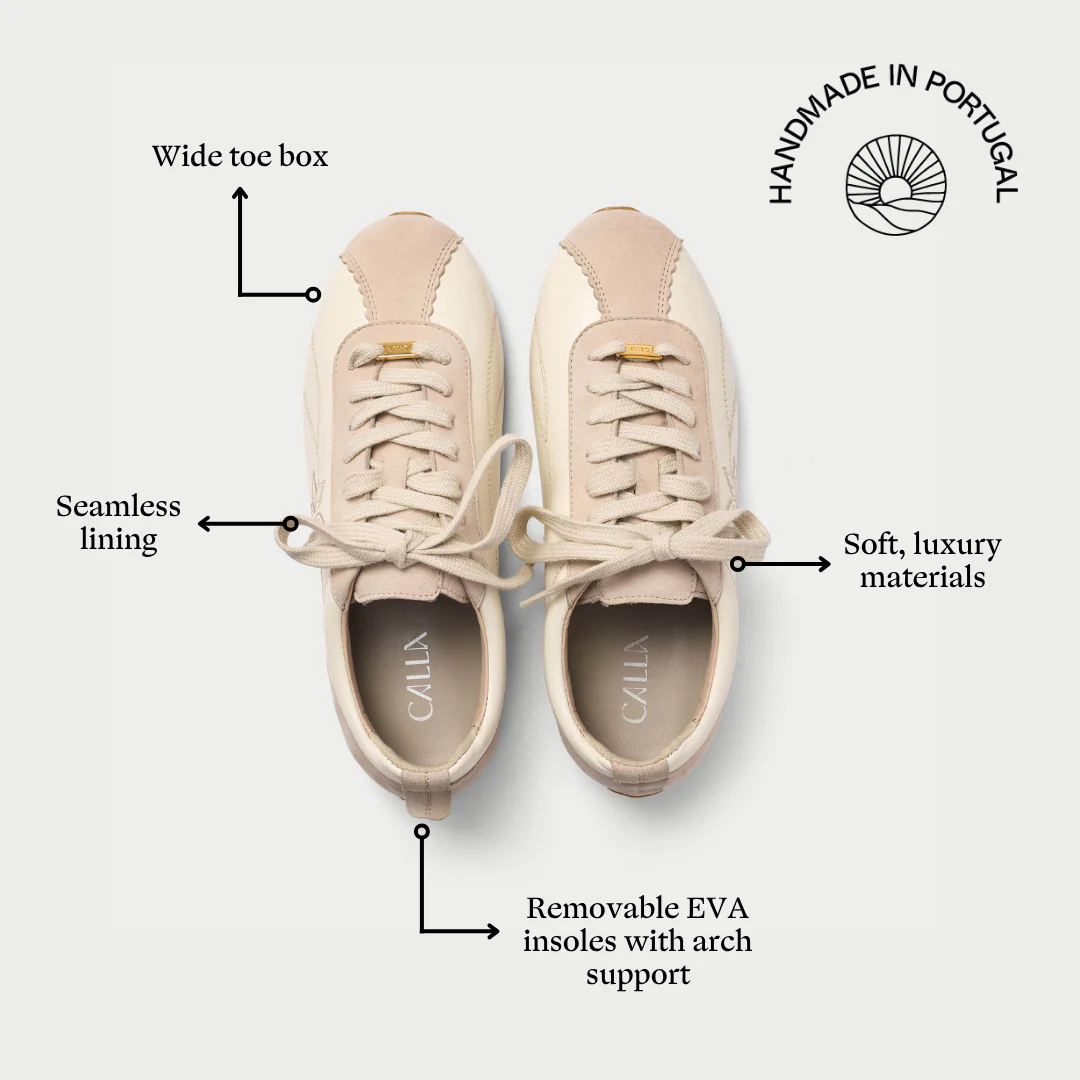 Aurora - Natural Oat Wide Fit Sneakers - Image 7