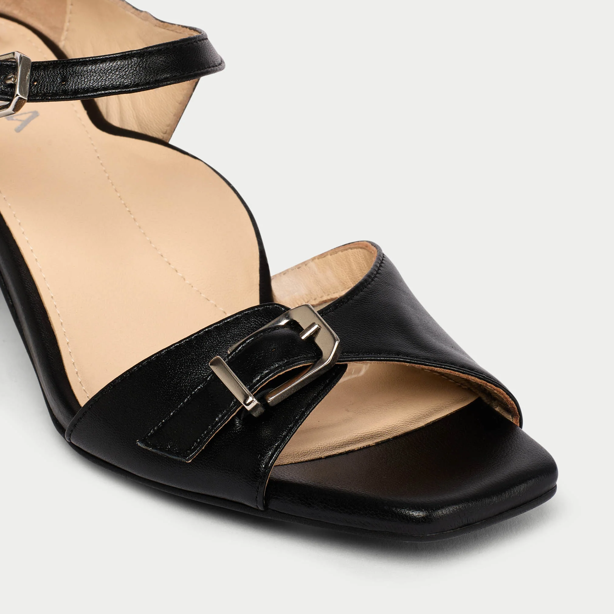 Bridget - Black Leather Heels - Image 4