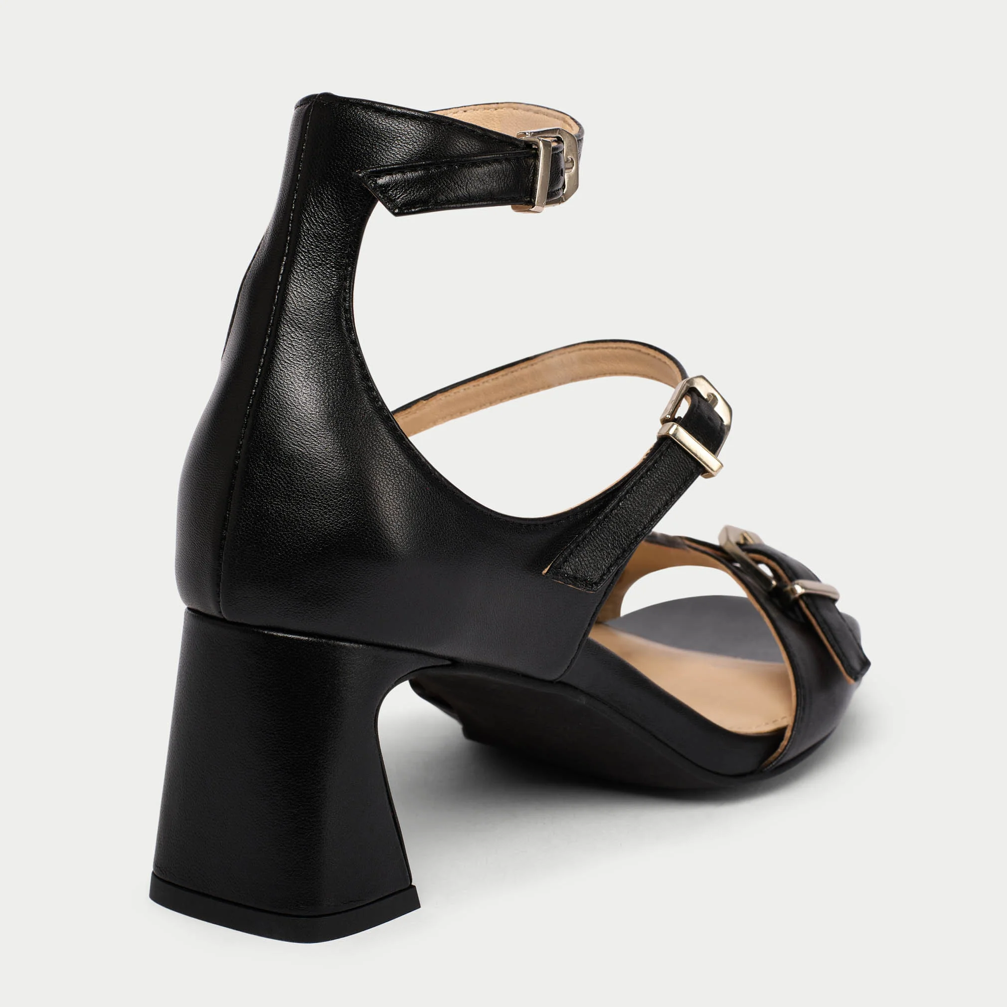Bridget - Black Leather Heels - Image 5