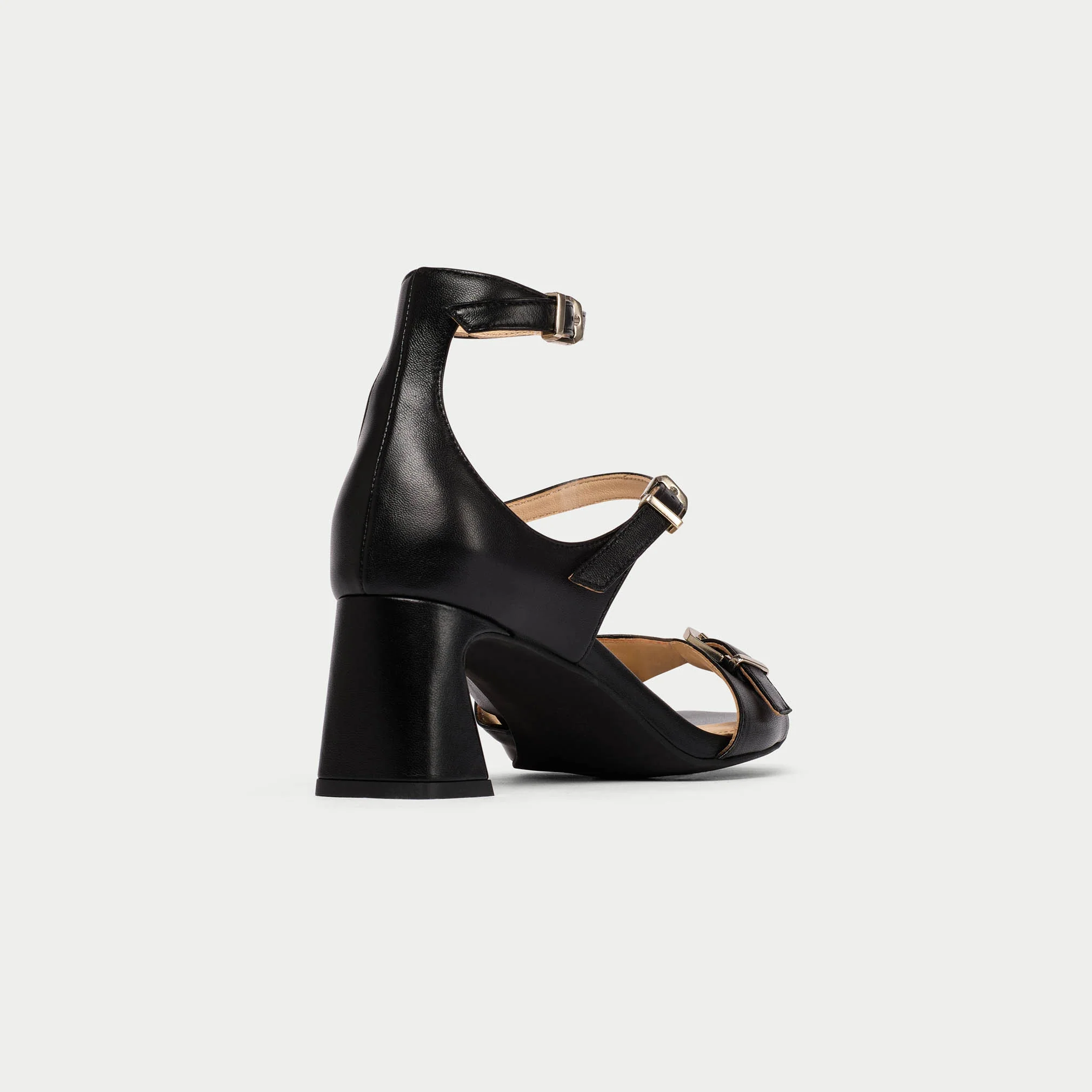 Bridget - Black Leather Heels - Image 7