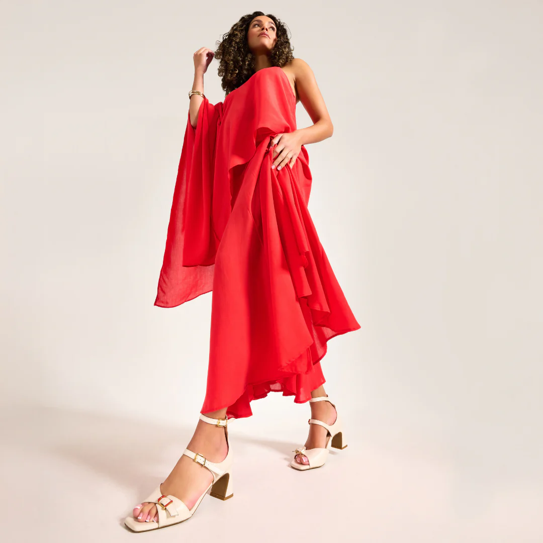 Bridget - Off White Leather Heels