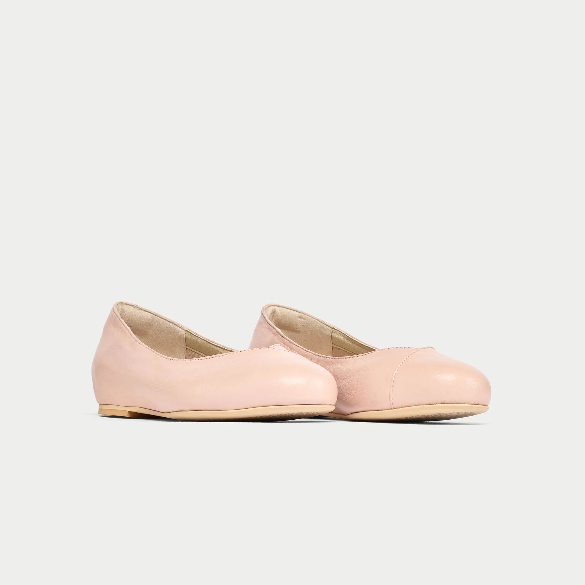 Charlotte - Pale Pink Leather Ballerinas - Image 4