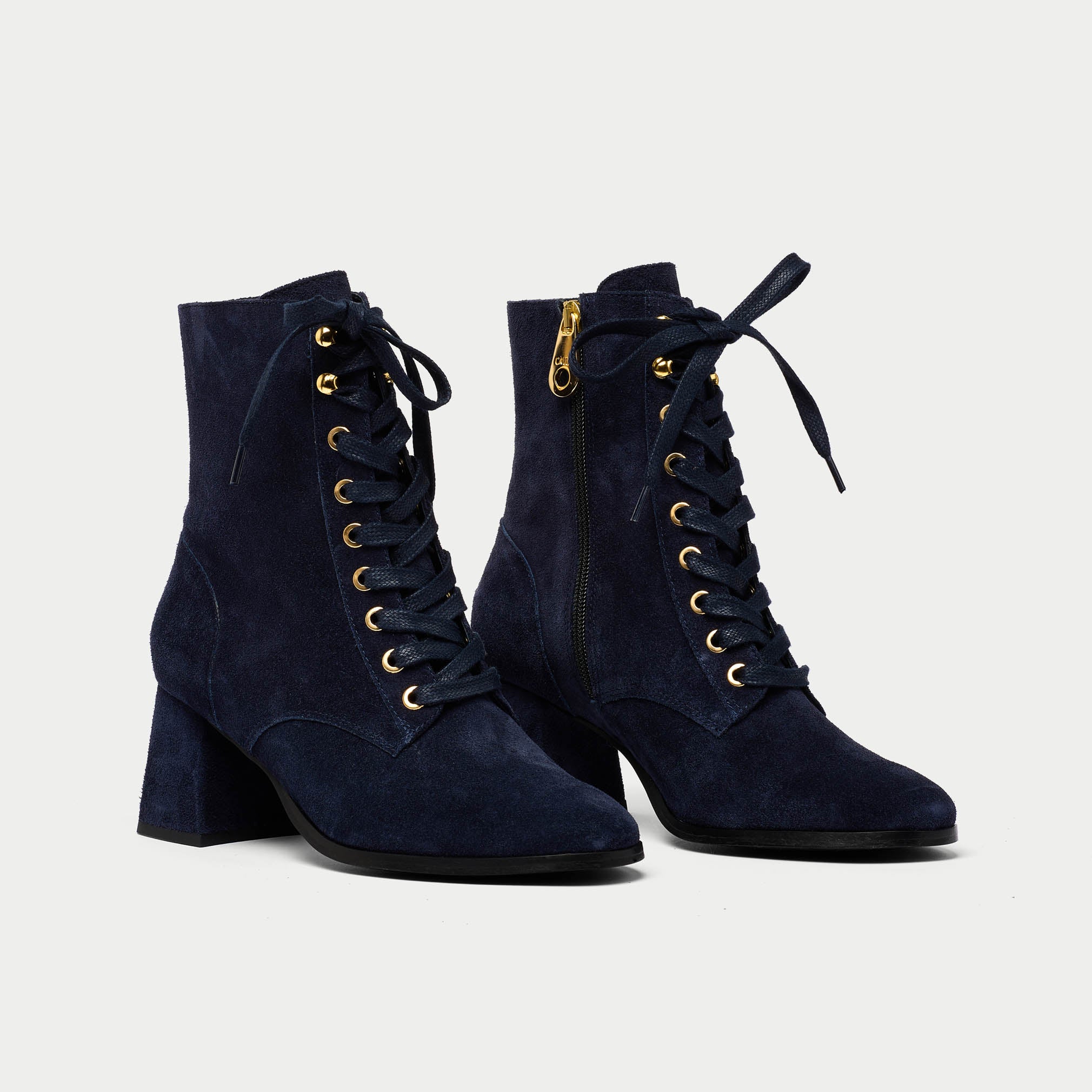 Cleo - Navy Suede Boots - Image 3