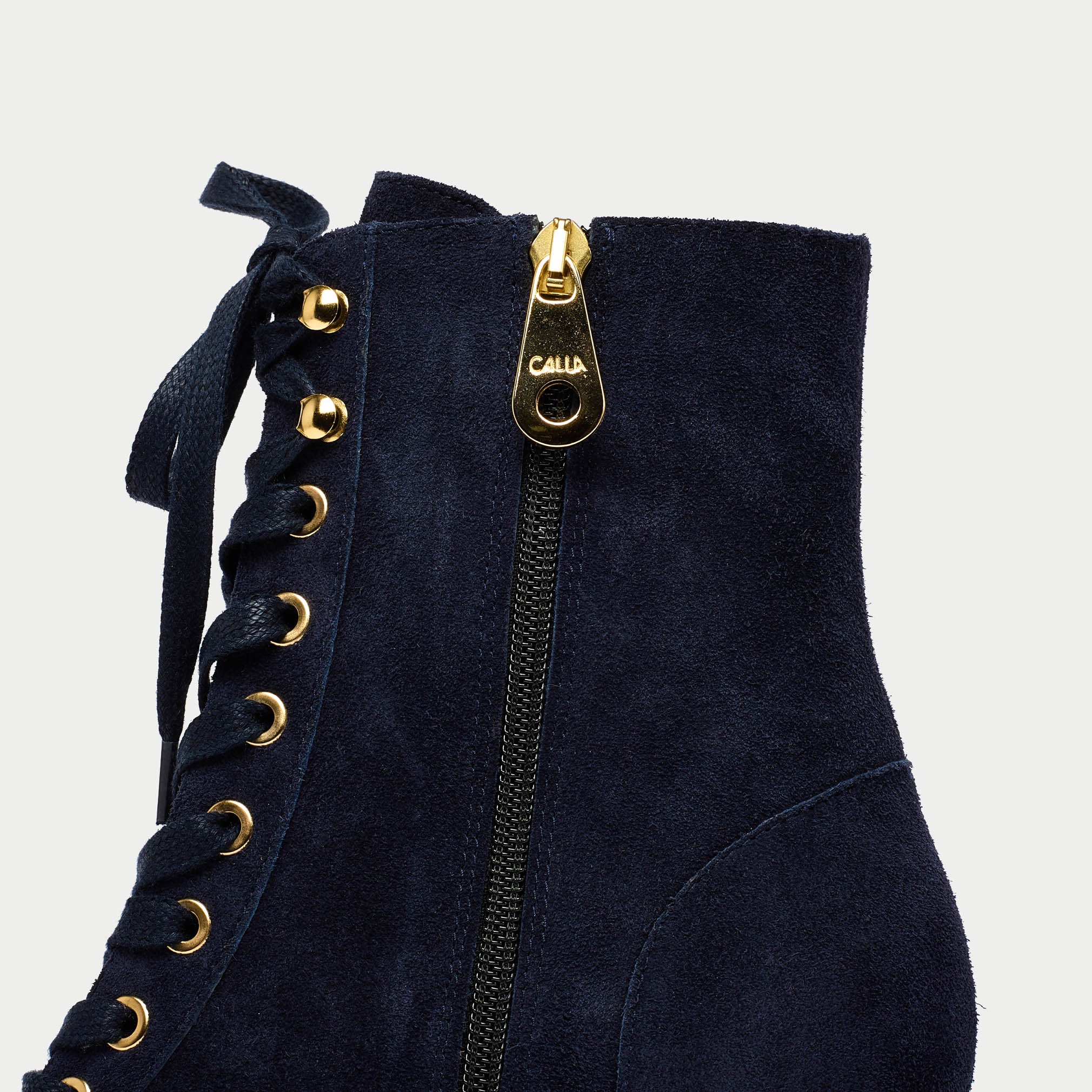 Cleo - Navy Suede Boots - Image 4
