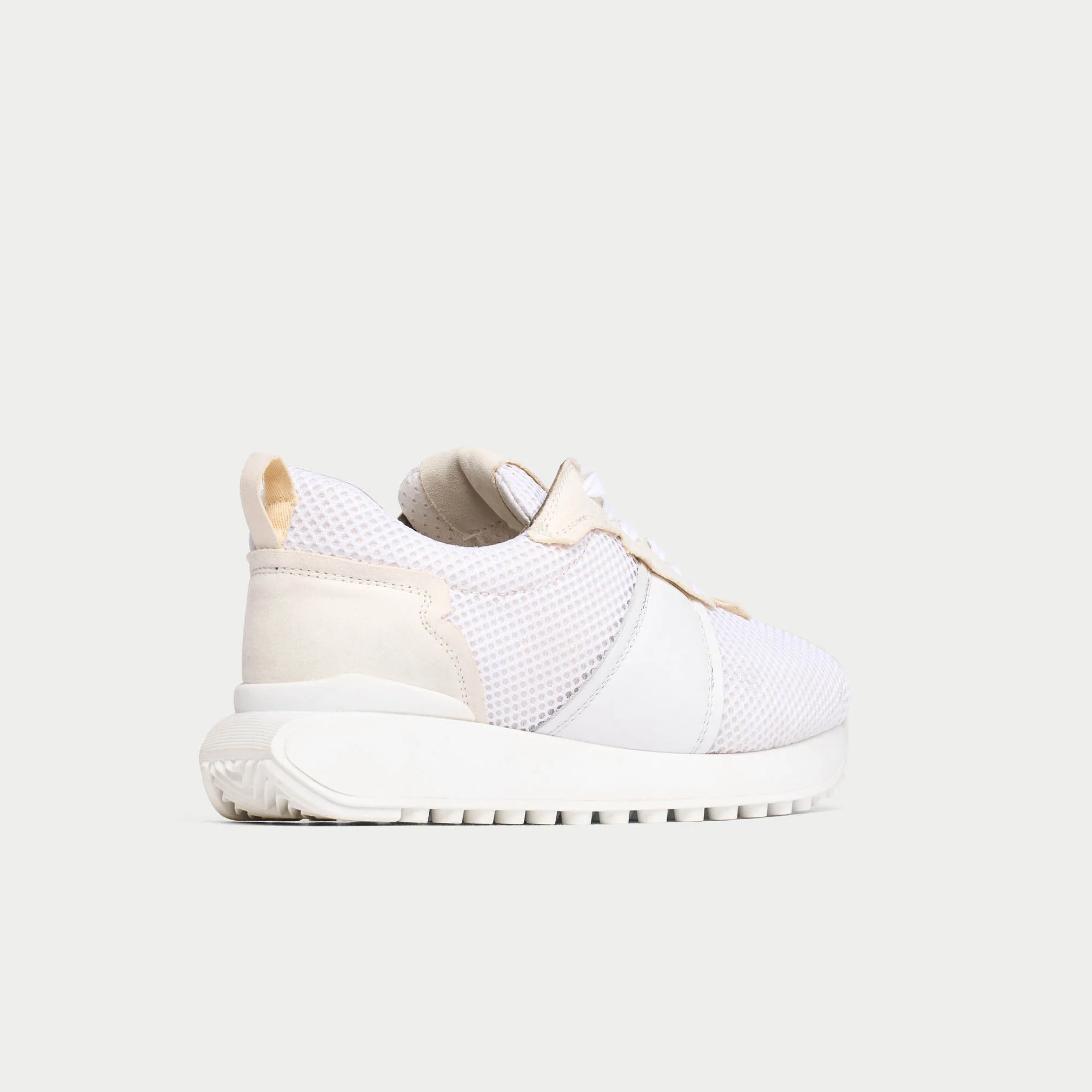 Cosmos - Chunky-Sole White Mesh Wide Fit Sneakers - Image 7