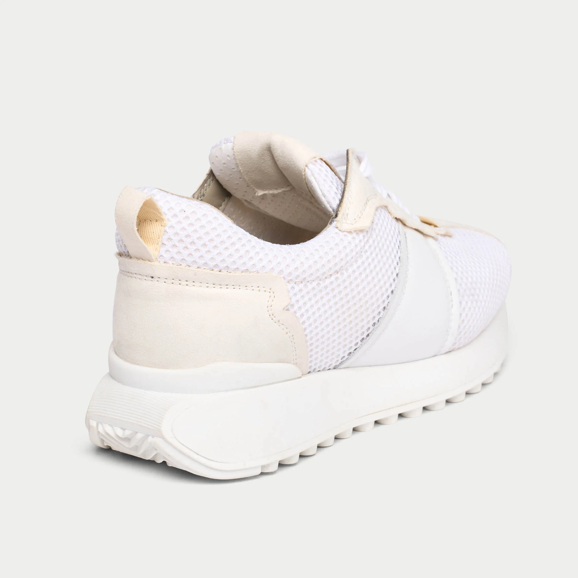 Cosmos - Chunky-Sole White Mesh Wide Fit Sneakers - Image 9