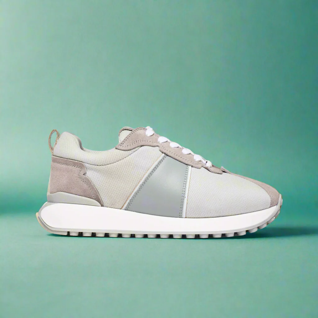 Cosmos - Chunky-Sole Gray Wide Fit Sneakers