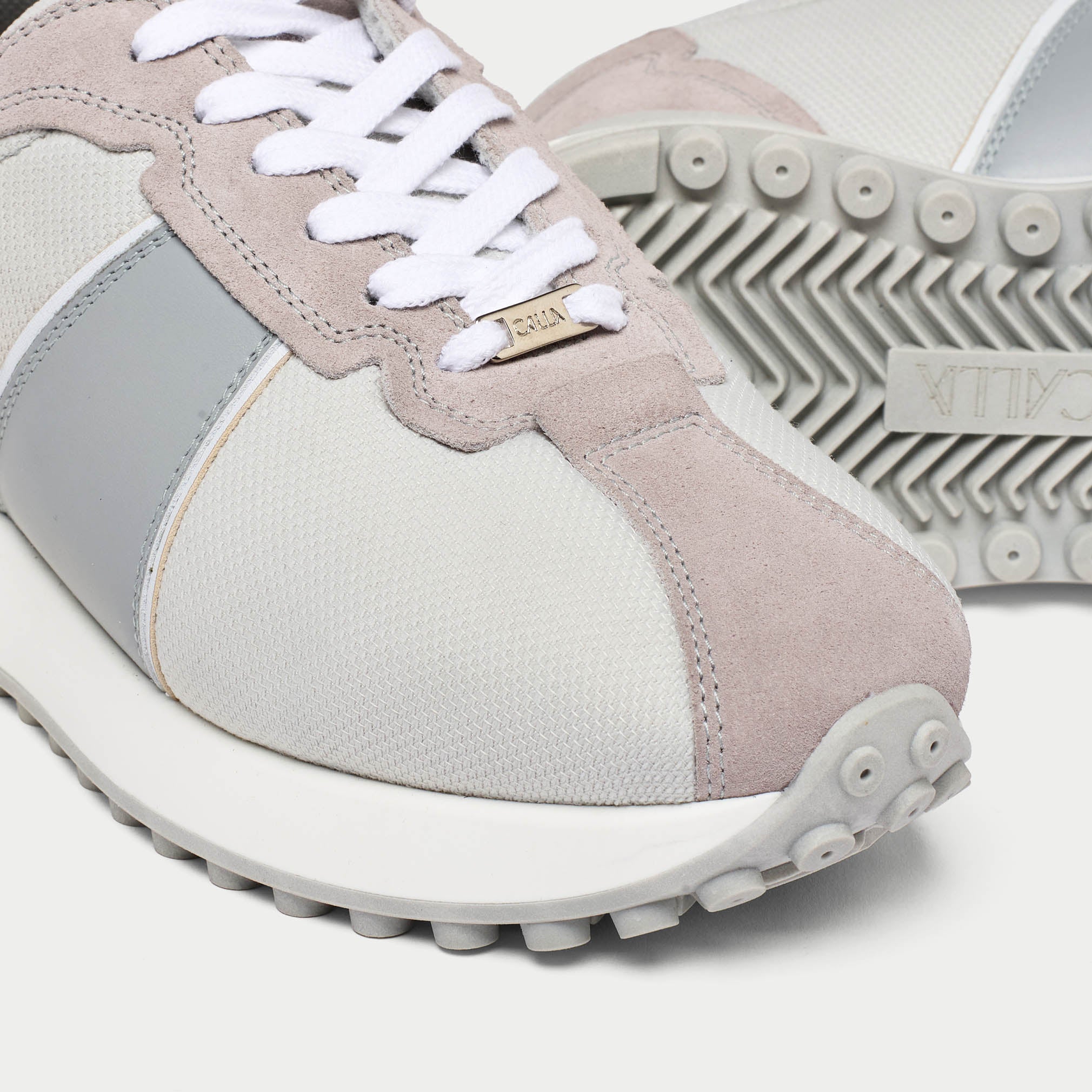 Cosmos - Chunky-Sole Gray Wide Fit Sneakers - Image 3