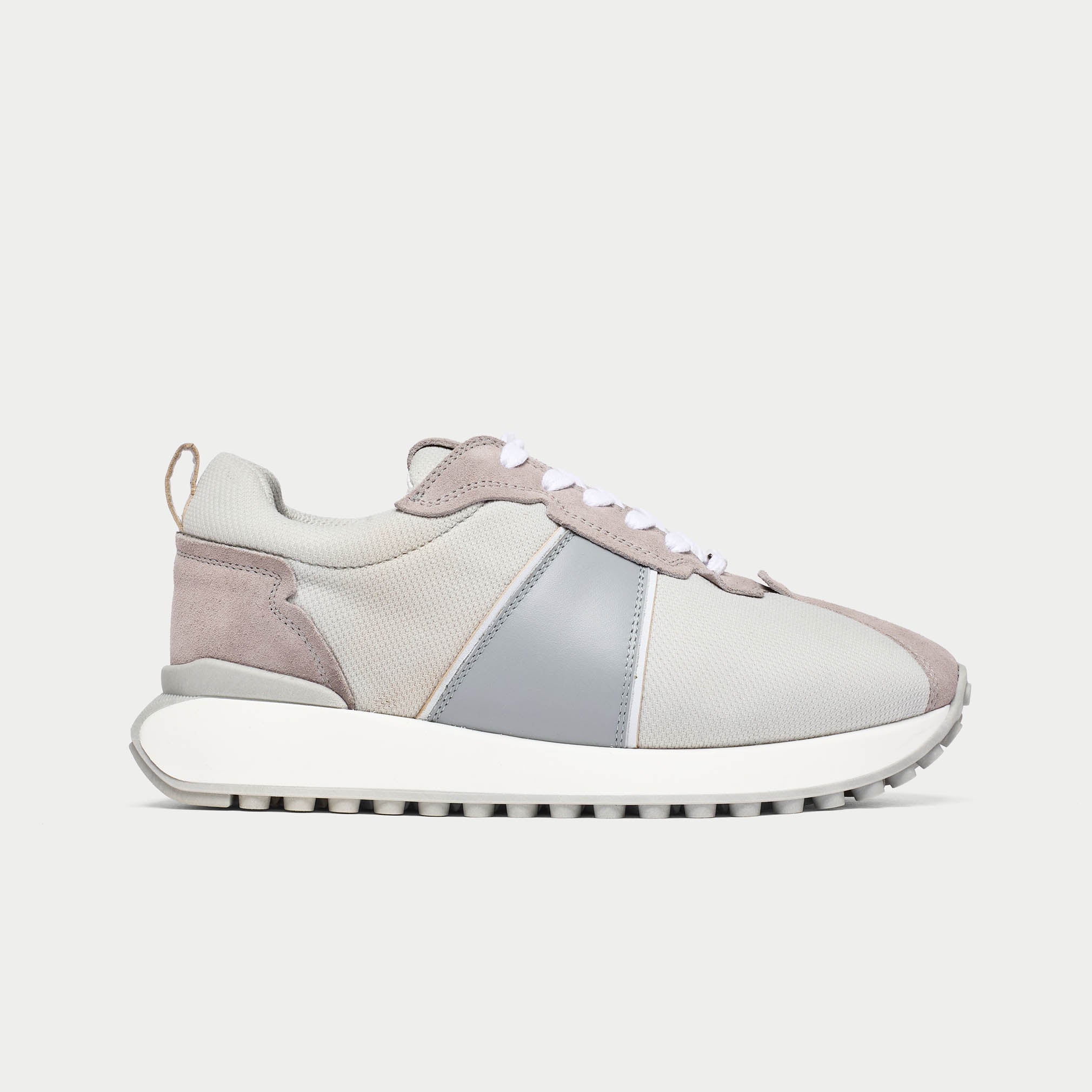 Cosmos - Chunky-Sole Gray Wide Fit Sneakers - Image 7