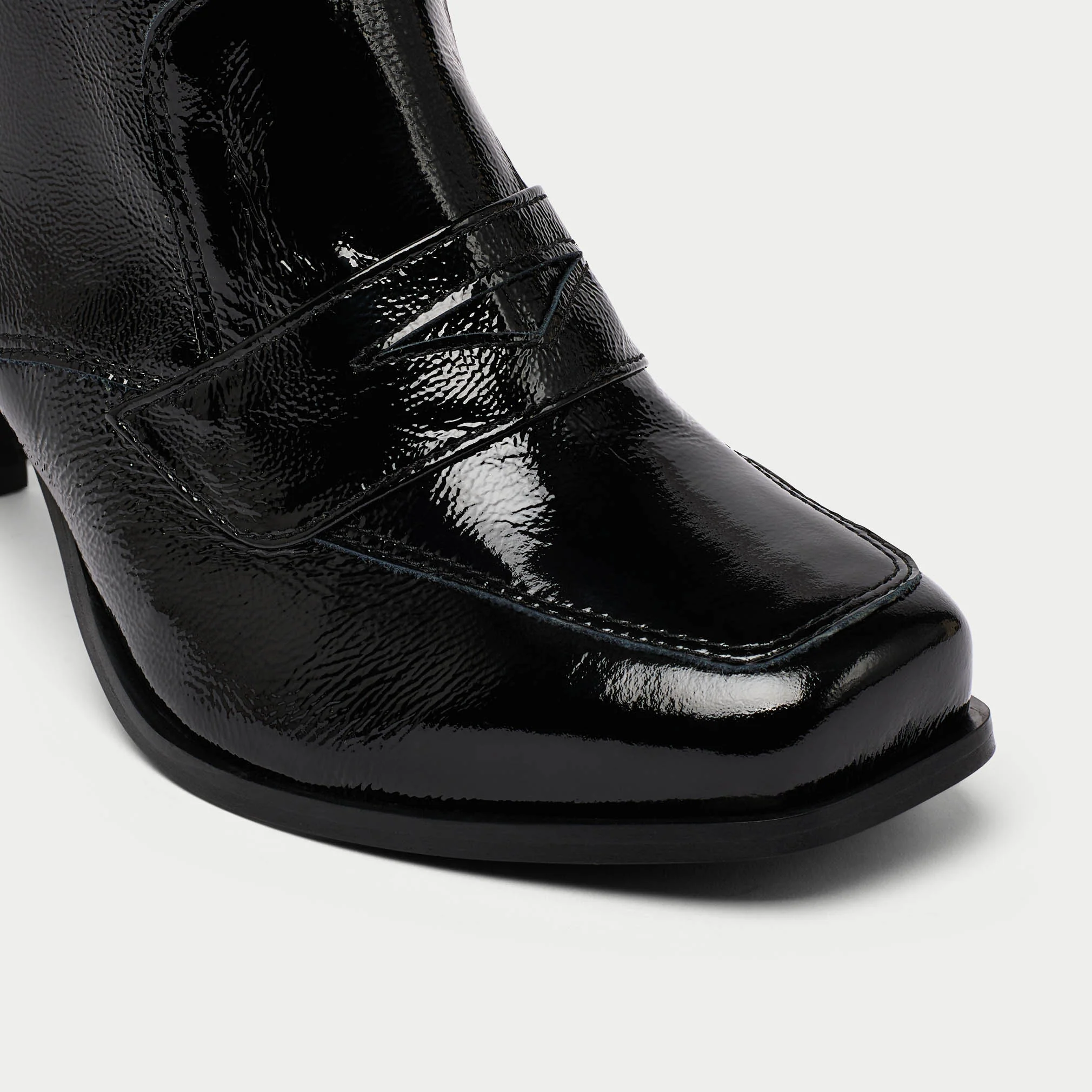 Daphne - Black Shine Leather Boots - Image 4