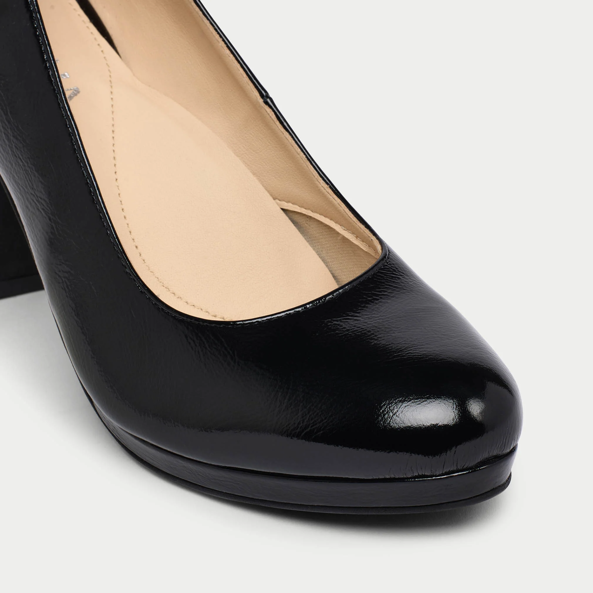 Delilah - Black Shine Leather Pumps - Image 5