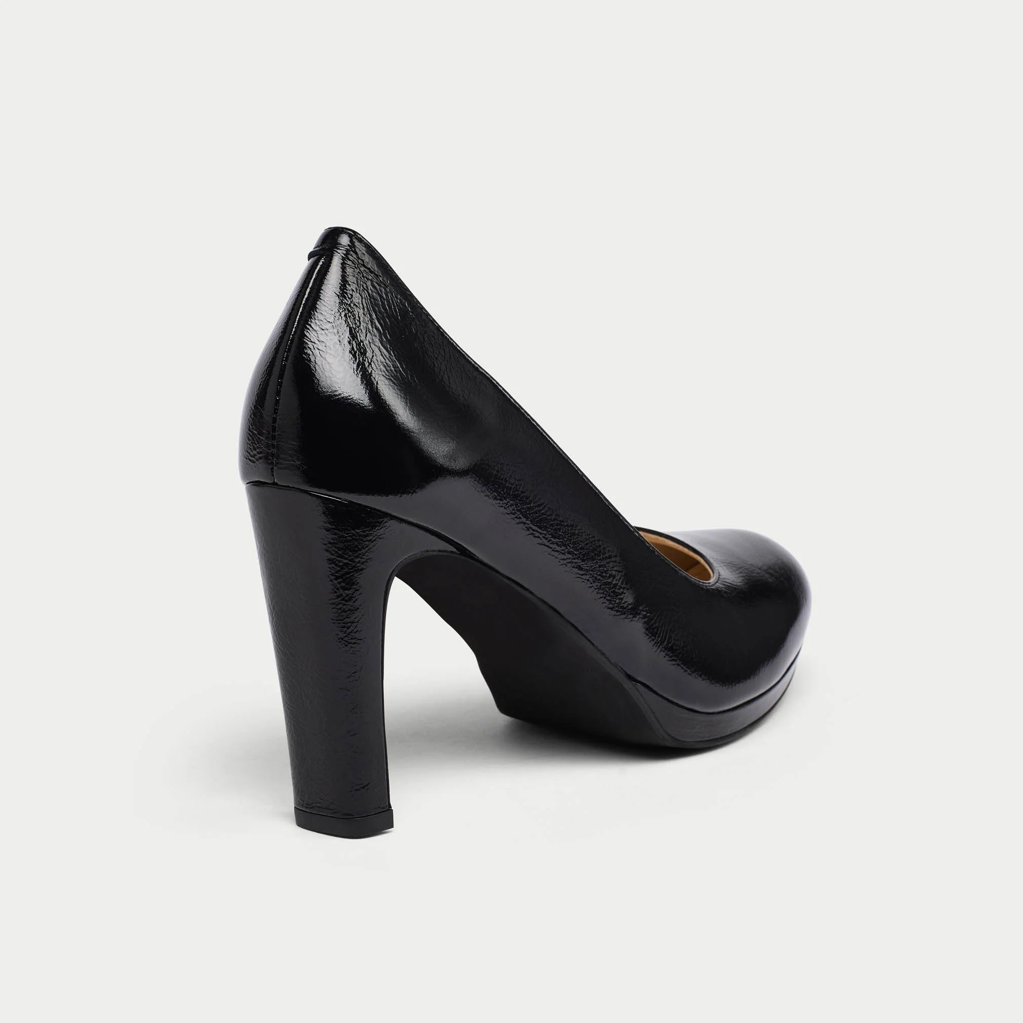 Delilah - Black Shine Leather Pumps - Image 6