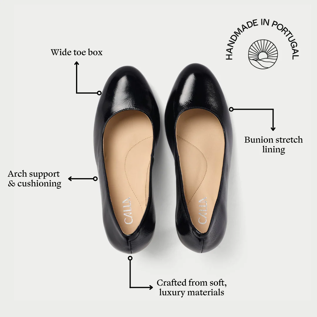 Delilah - Black Shine Leather Pumps - Image 7