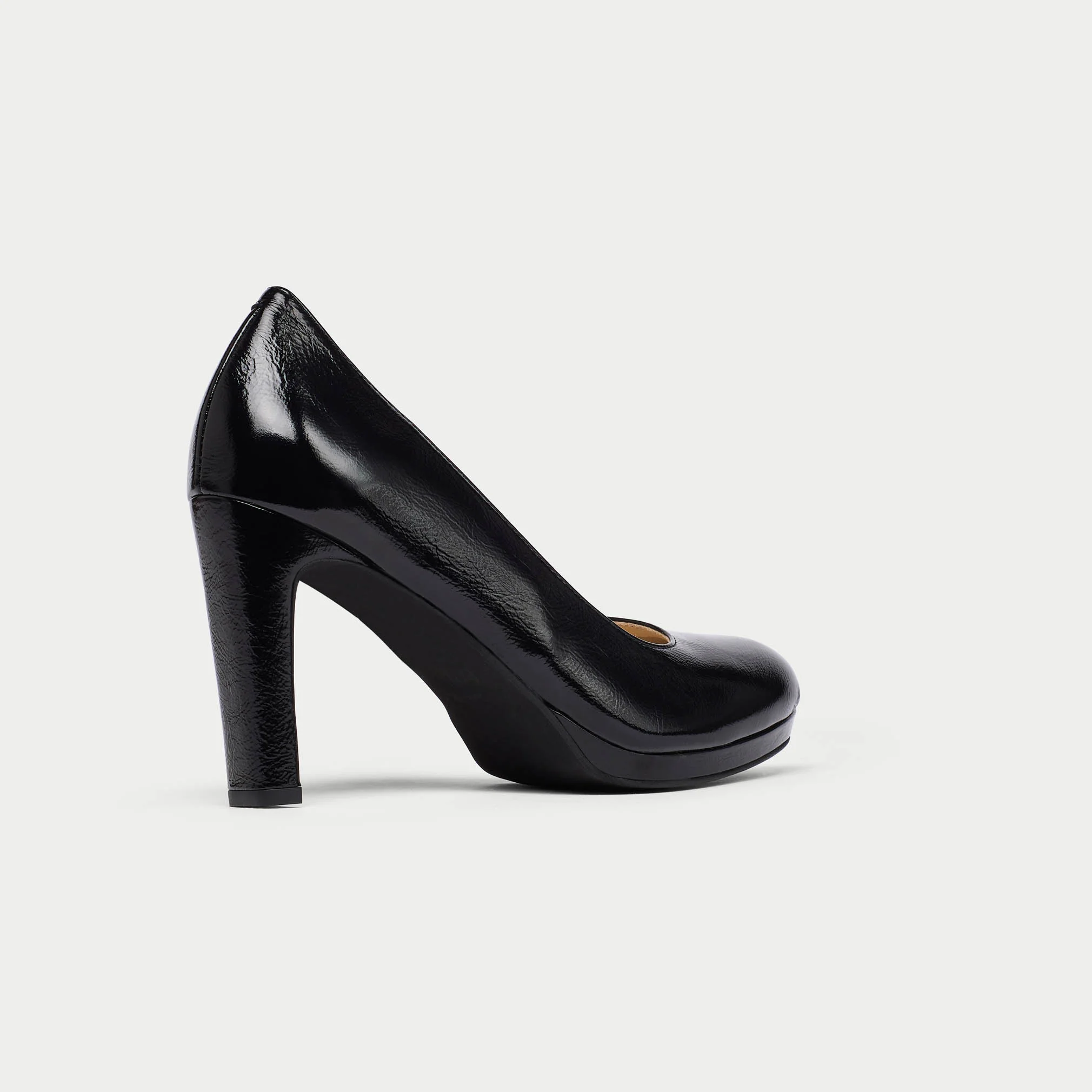 Delilah - Black Shine Leather Pumps - Image 9