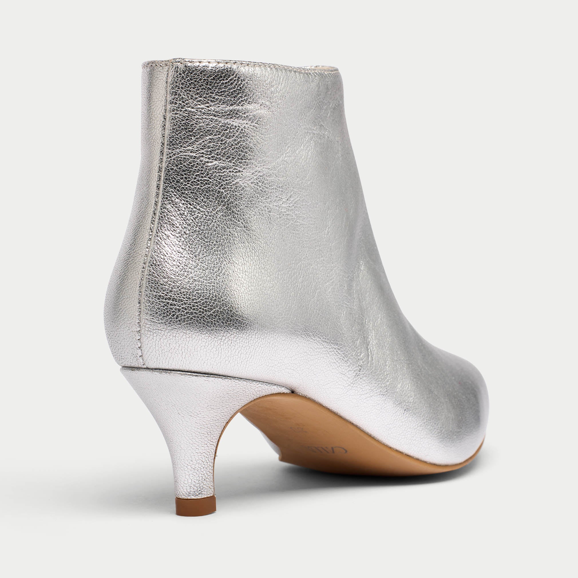 Hazel - Silver Leather Boots - Image 5