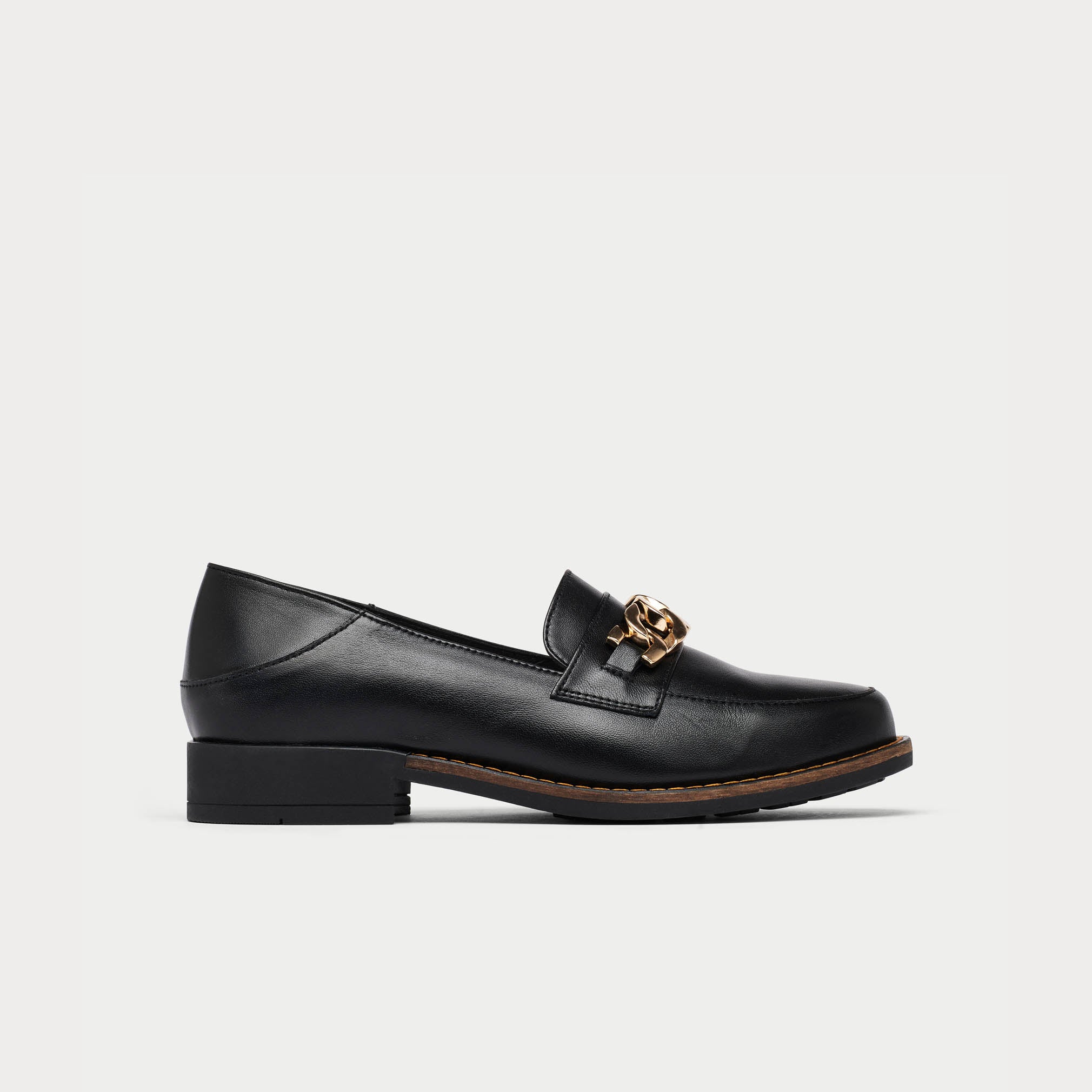 Lucille - Black Leather Loafers - Image 2