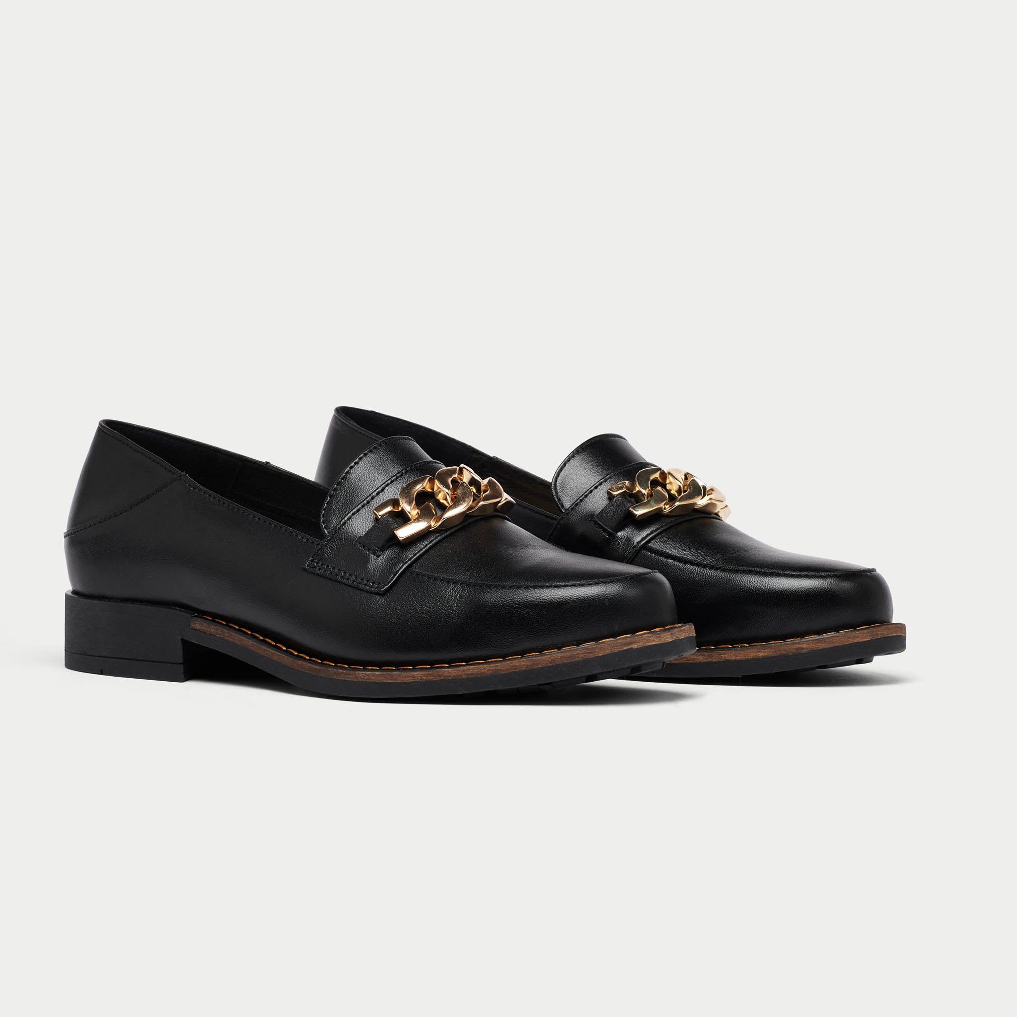 Lucille - Black Leather Loafers - Image 3