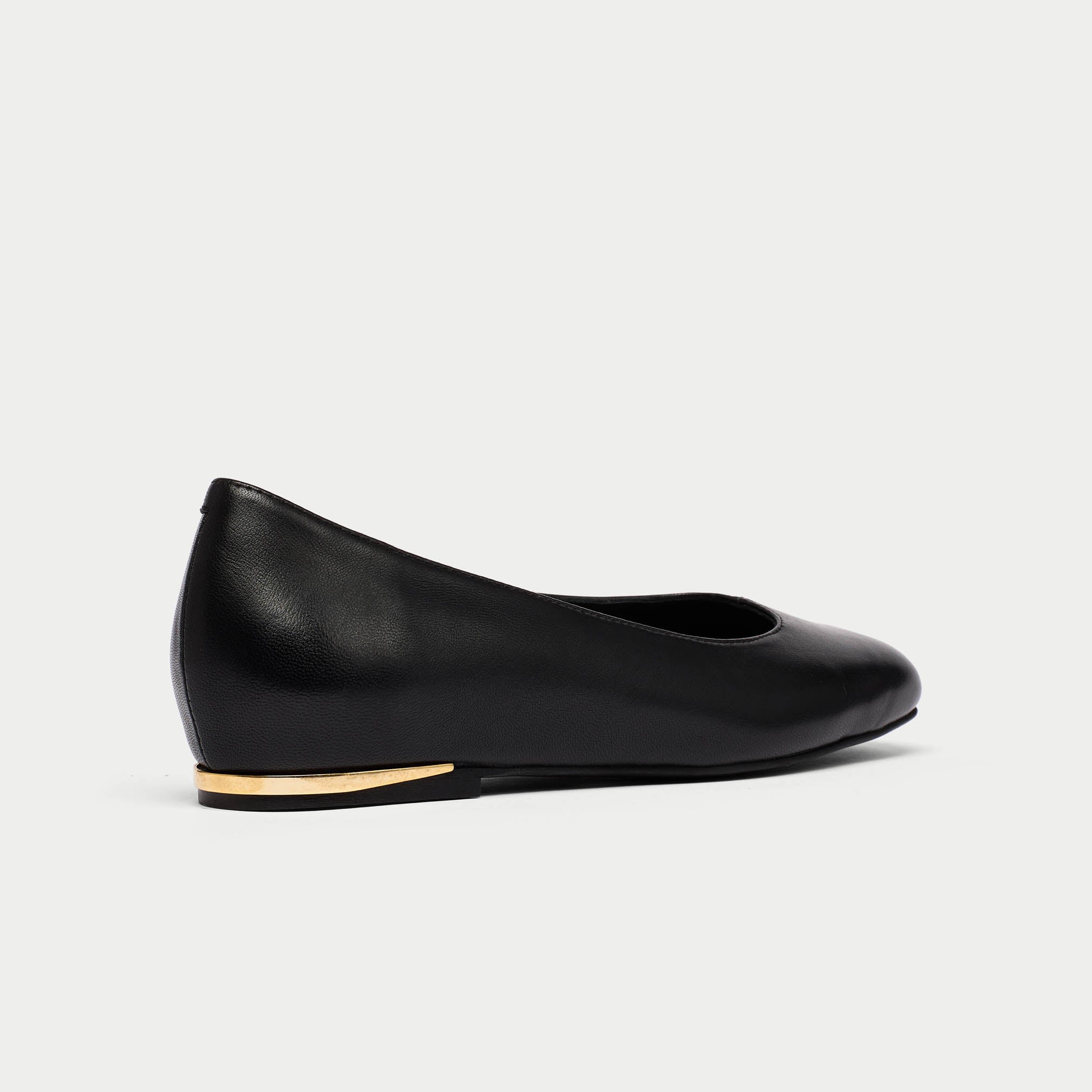 Lucinda - Black Leather Ballerinas - Image 6