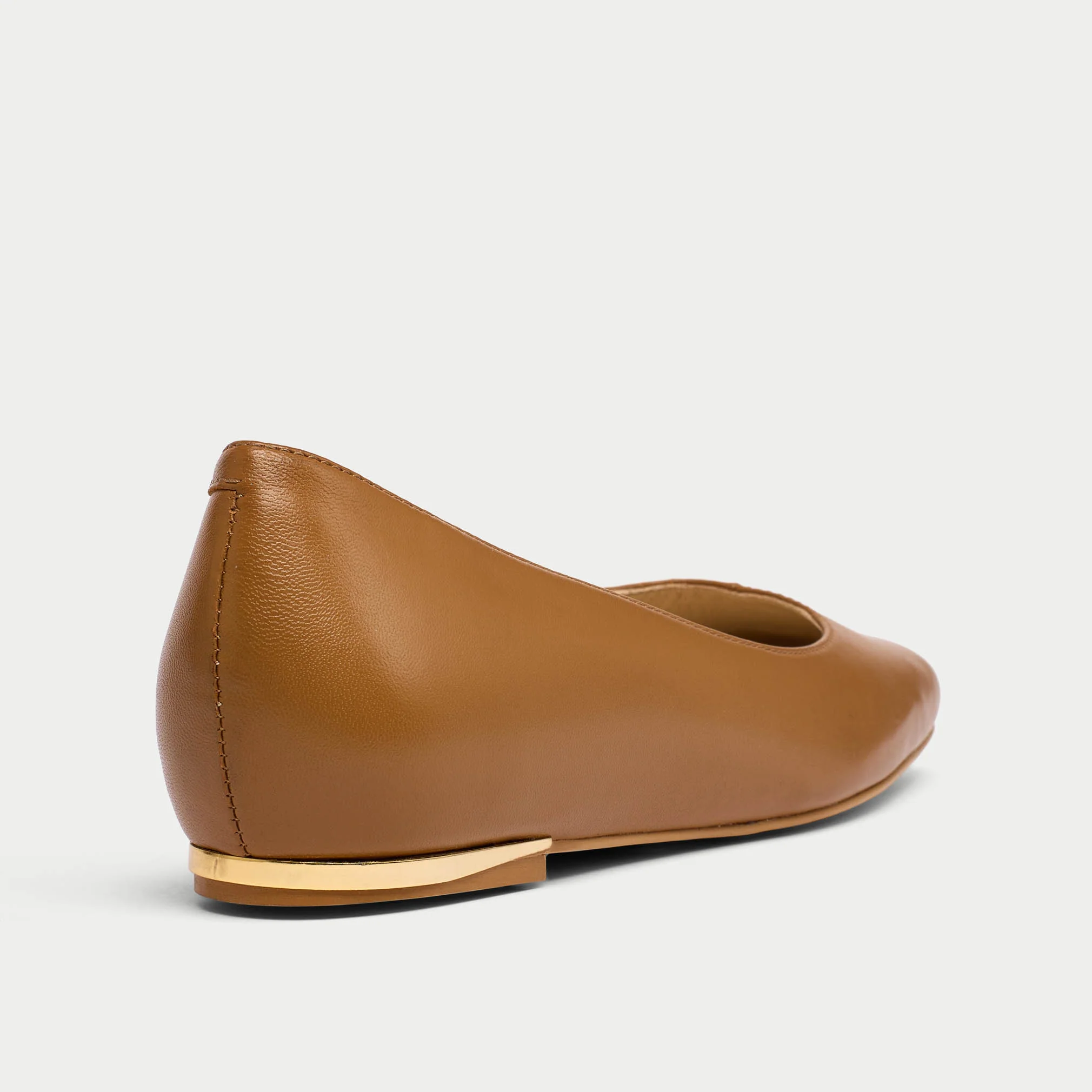 Lucinda - Tan Leather Ballerinas - Image 4