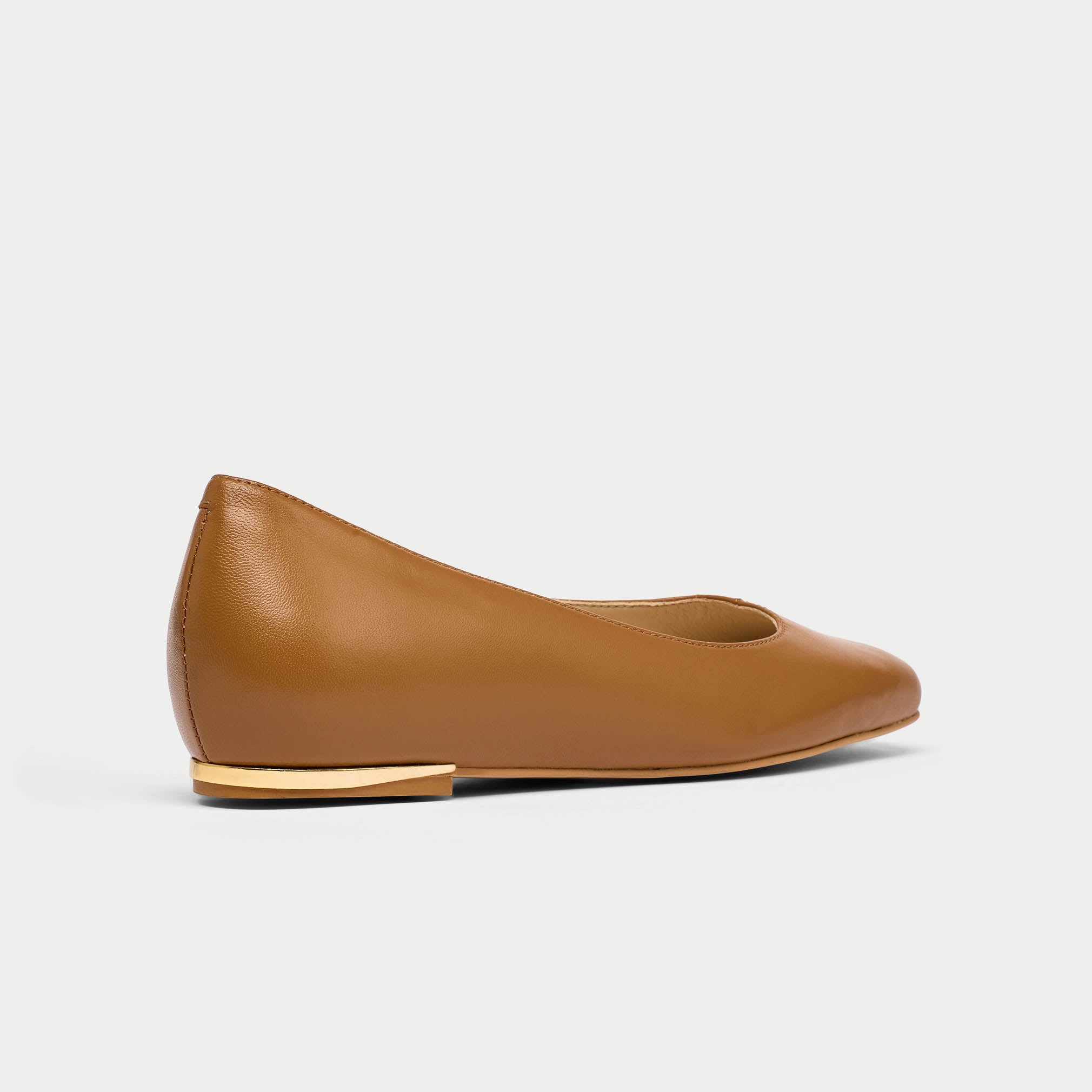 Lucinda - Tan Leather Ballerinas - Image 6