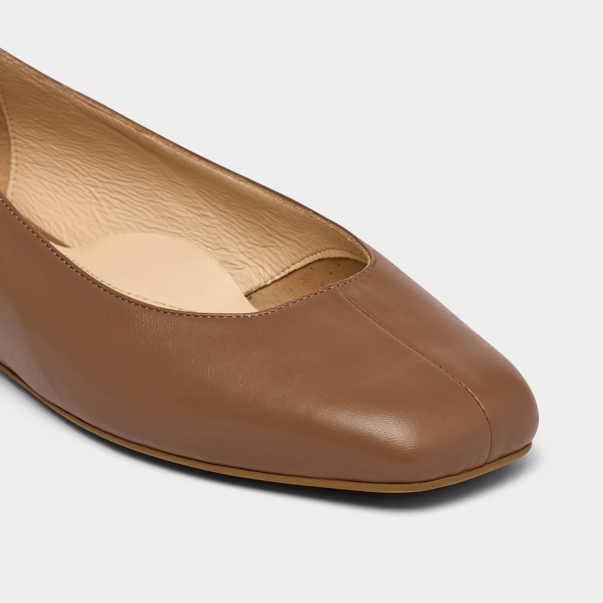 Lucinda - Tiramisu Leather Ballerinas - Image 4
