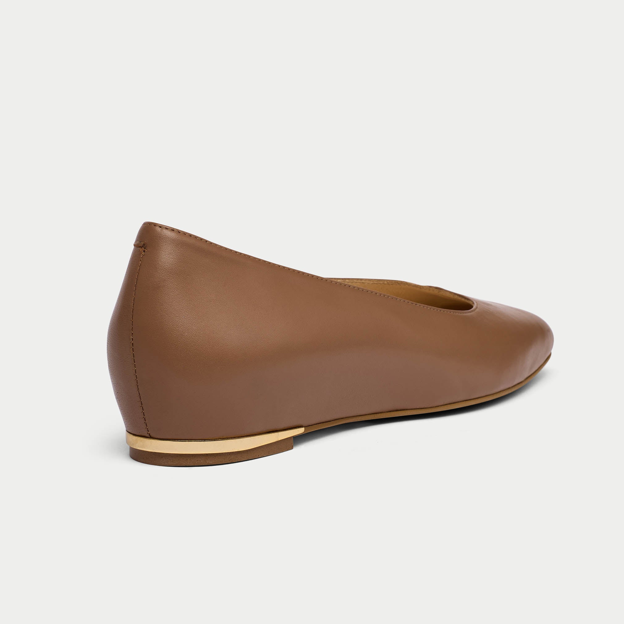 Lucinda - Tiramisu Leather Ballerinas - Image 5
