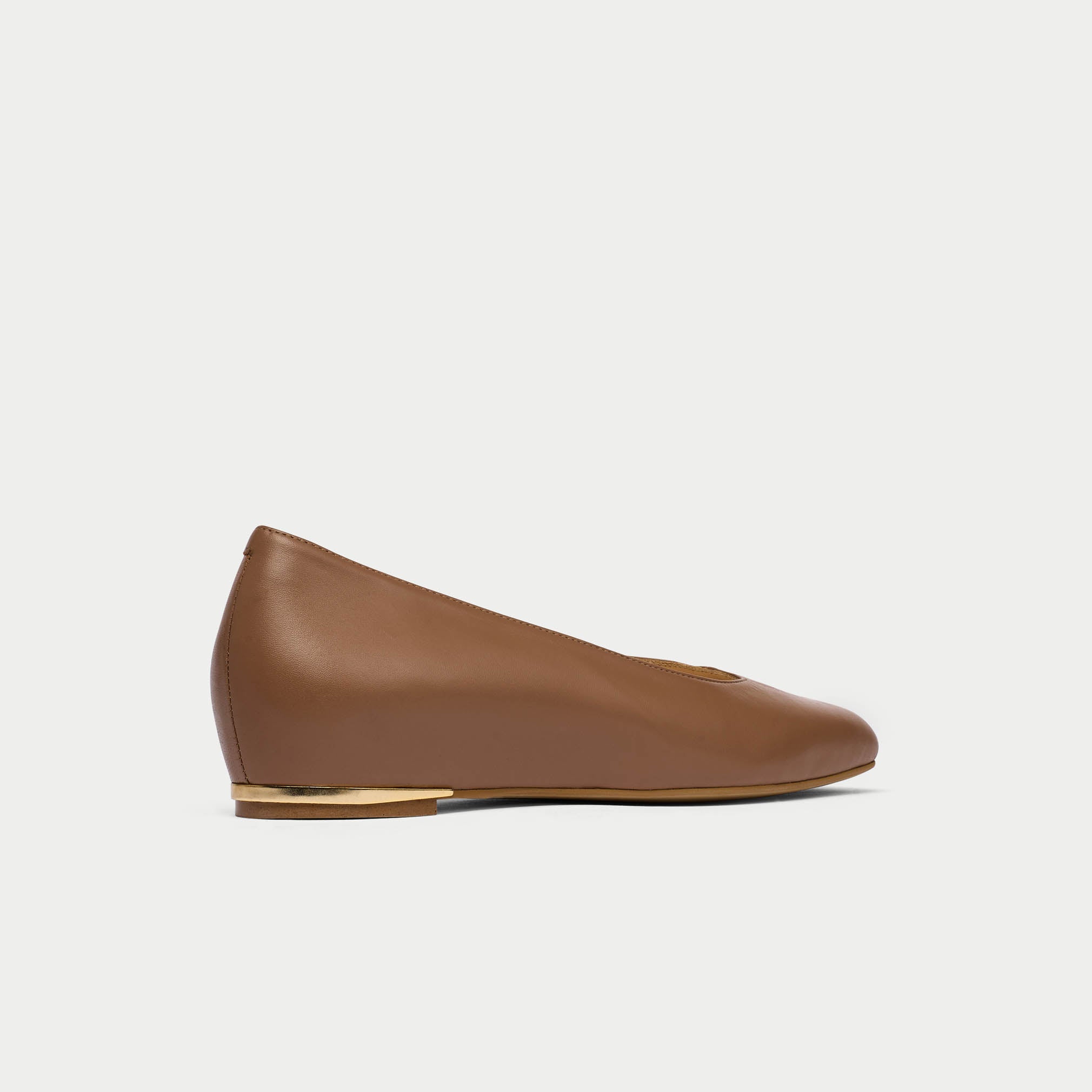 Lucinda - Tiramisu Leather Ballerinas - Image 7