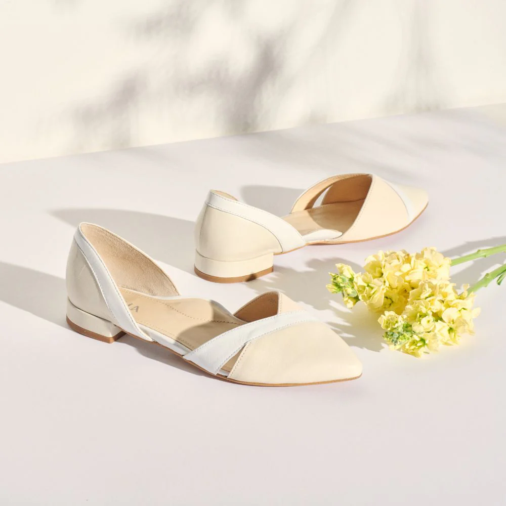 Maria - White Mix Flats