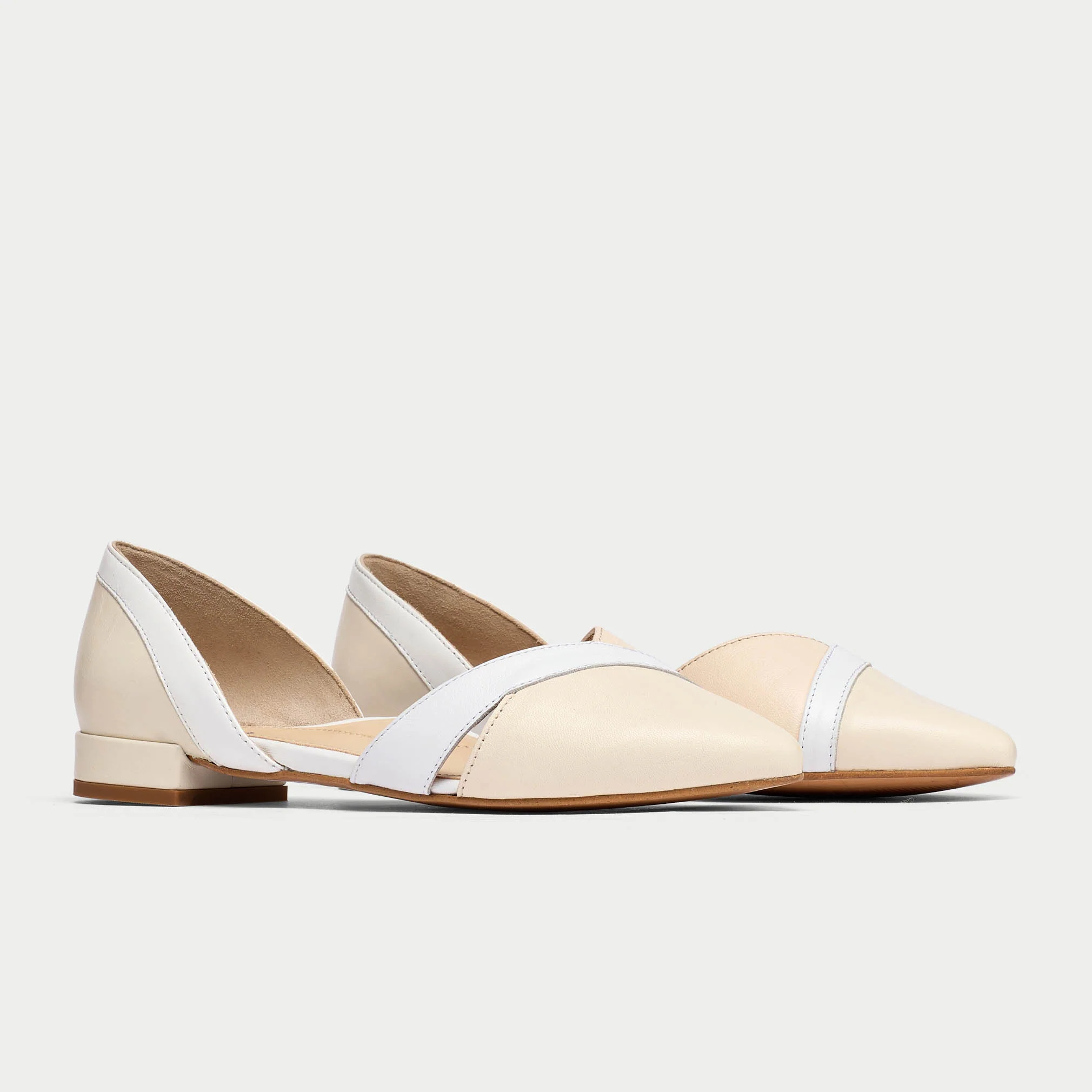 Maria - White Mix Flats - Image 3