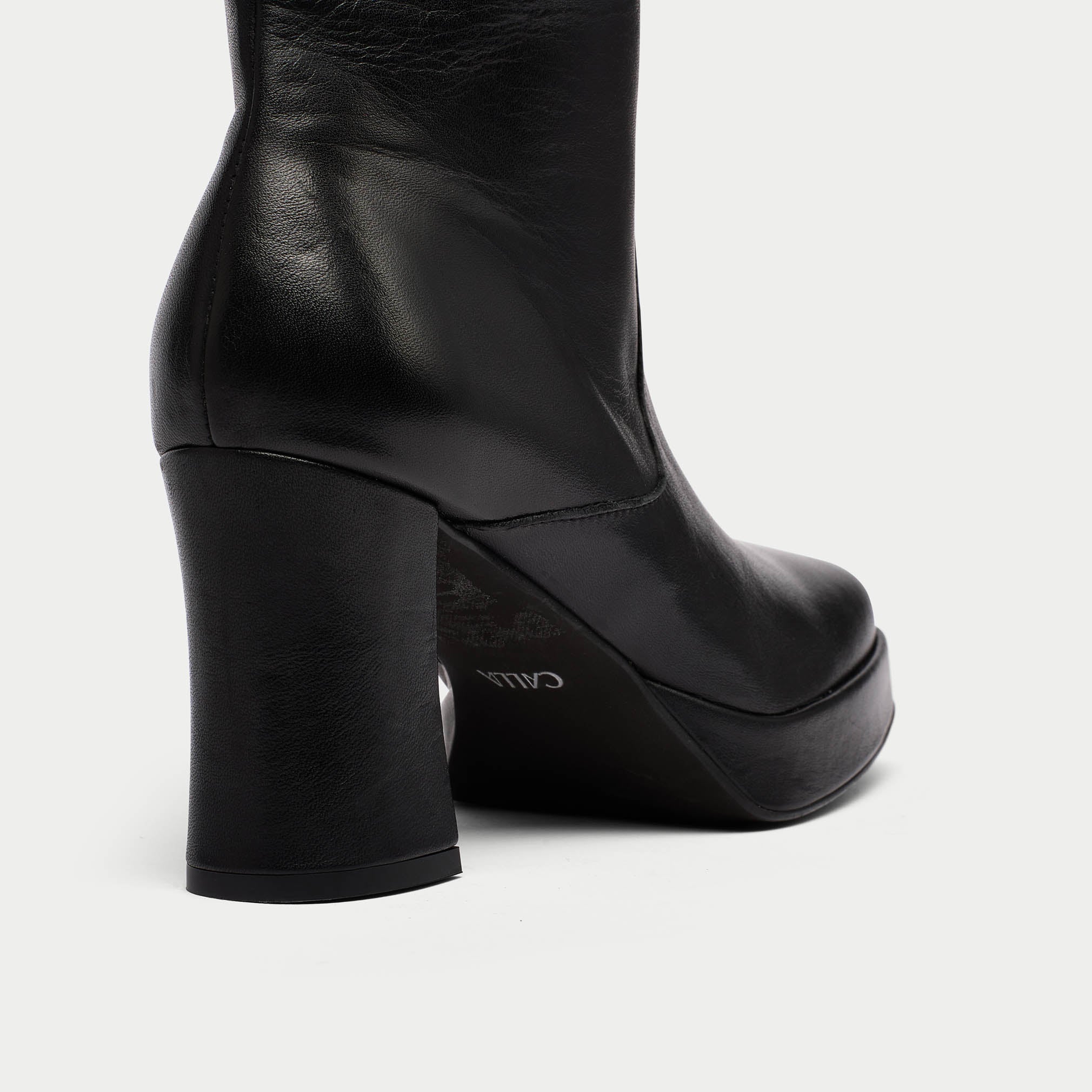 Martha - Black Leather Boots - Image 6