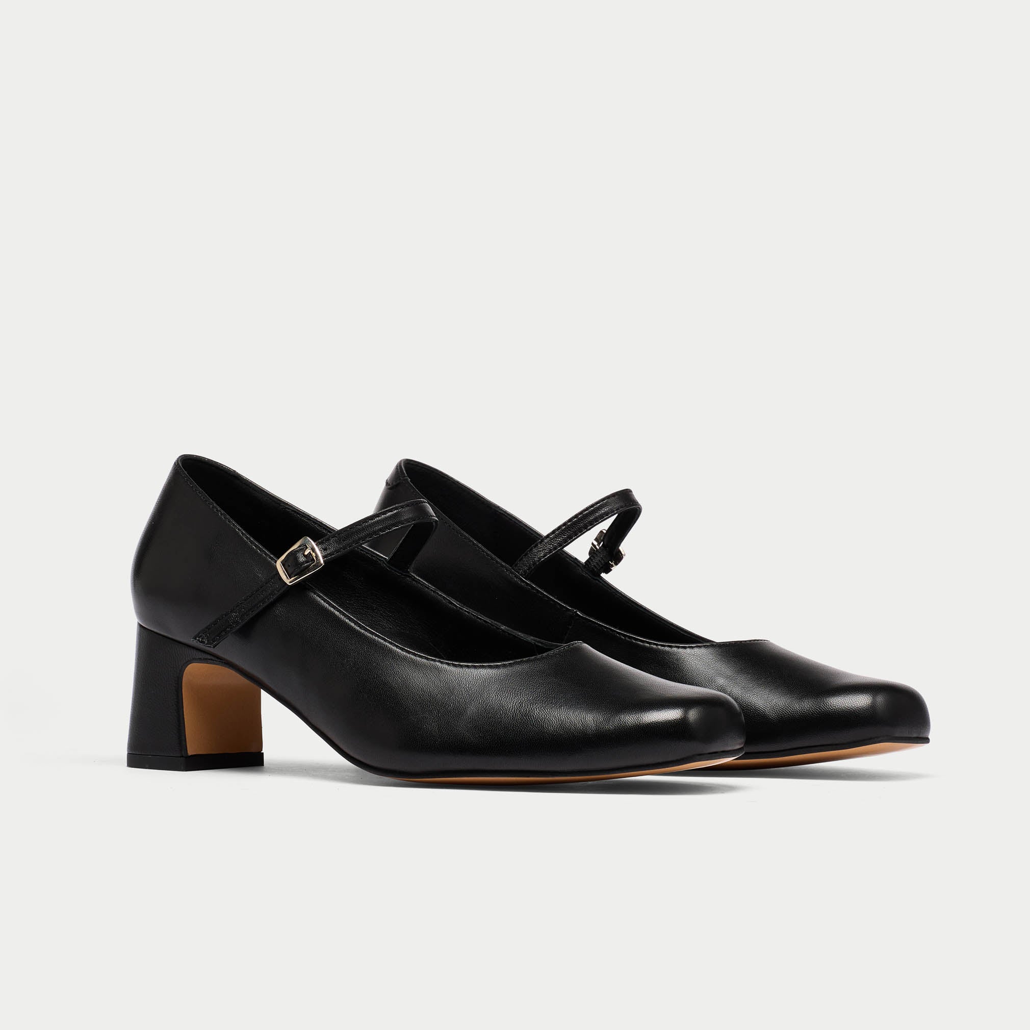 Mary Jane - Black Leather Pumps - Image 2