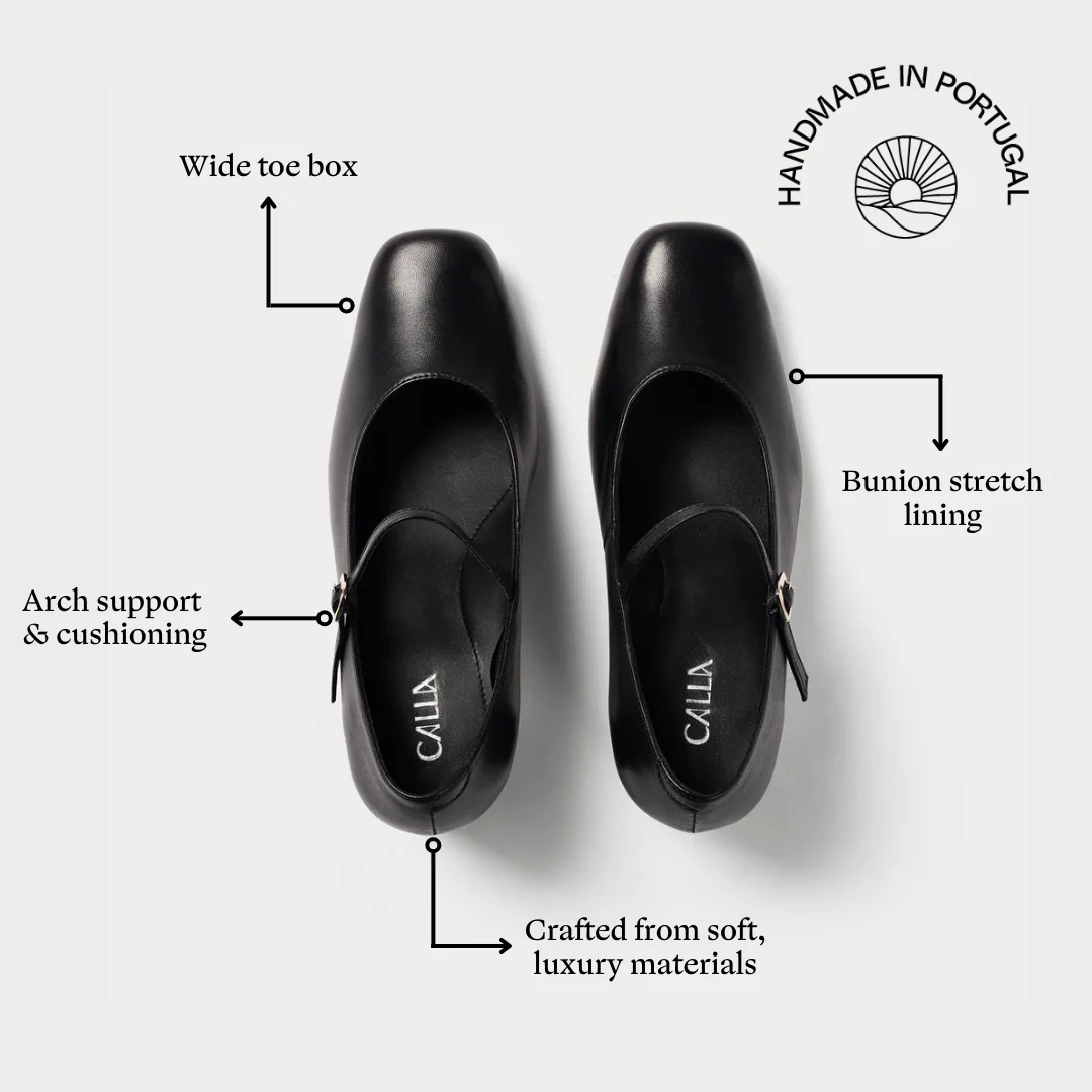 Mary Jane - Black Leather Pumps - Image 4