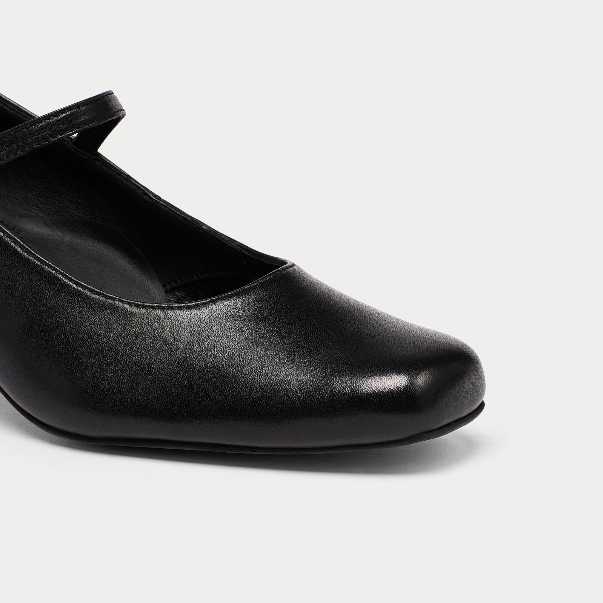 Mary Jane - Black Leather Pumps - Image 5