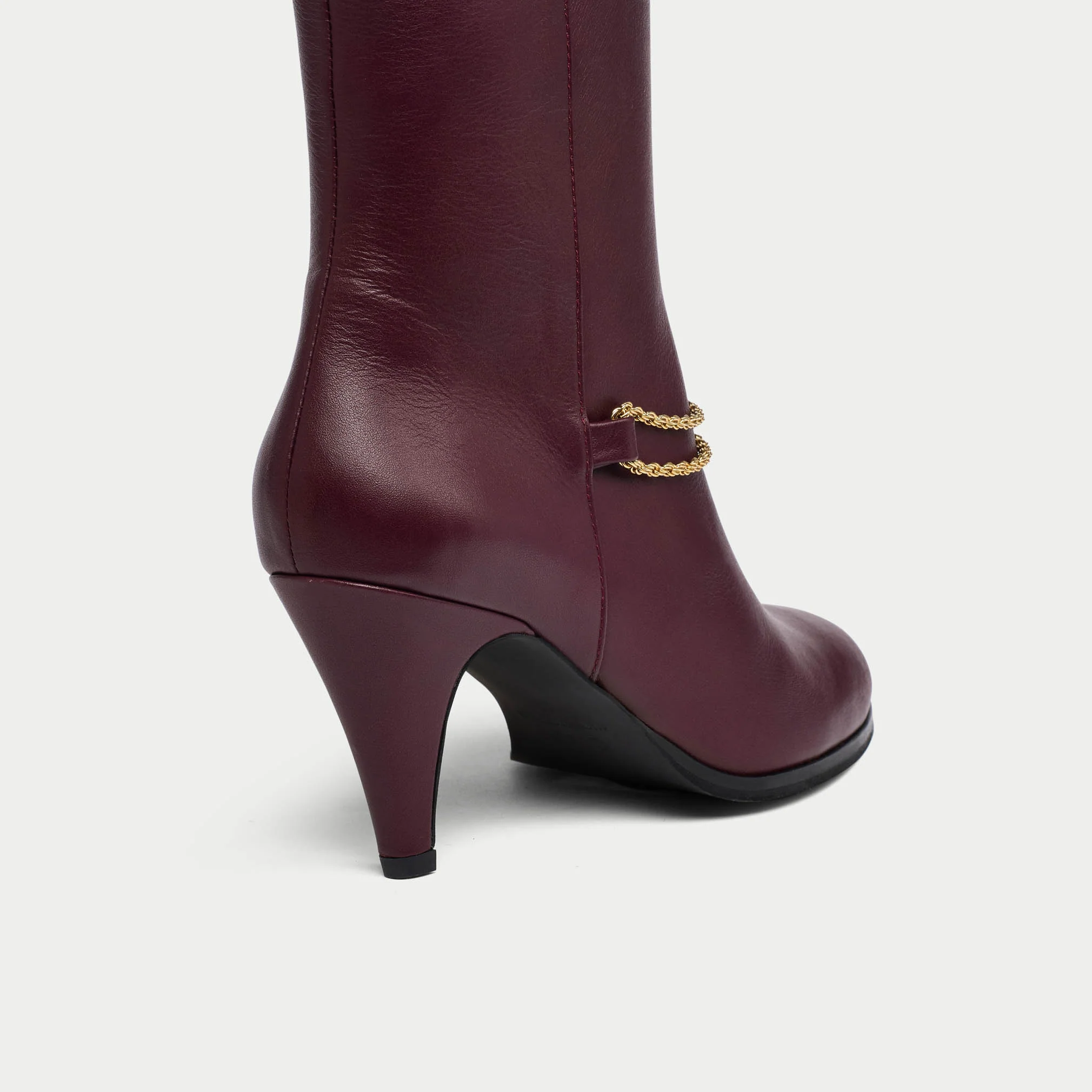 Maya - Cherry Leather Boots - Image 4