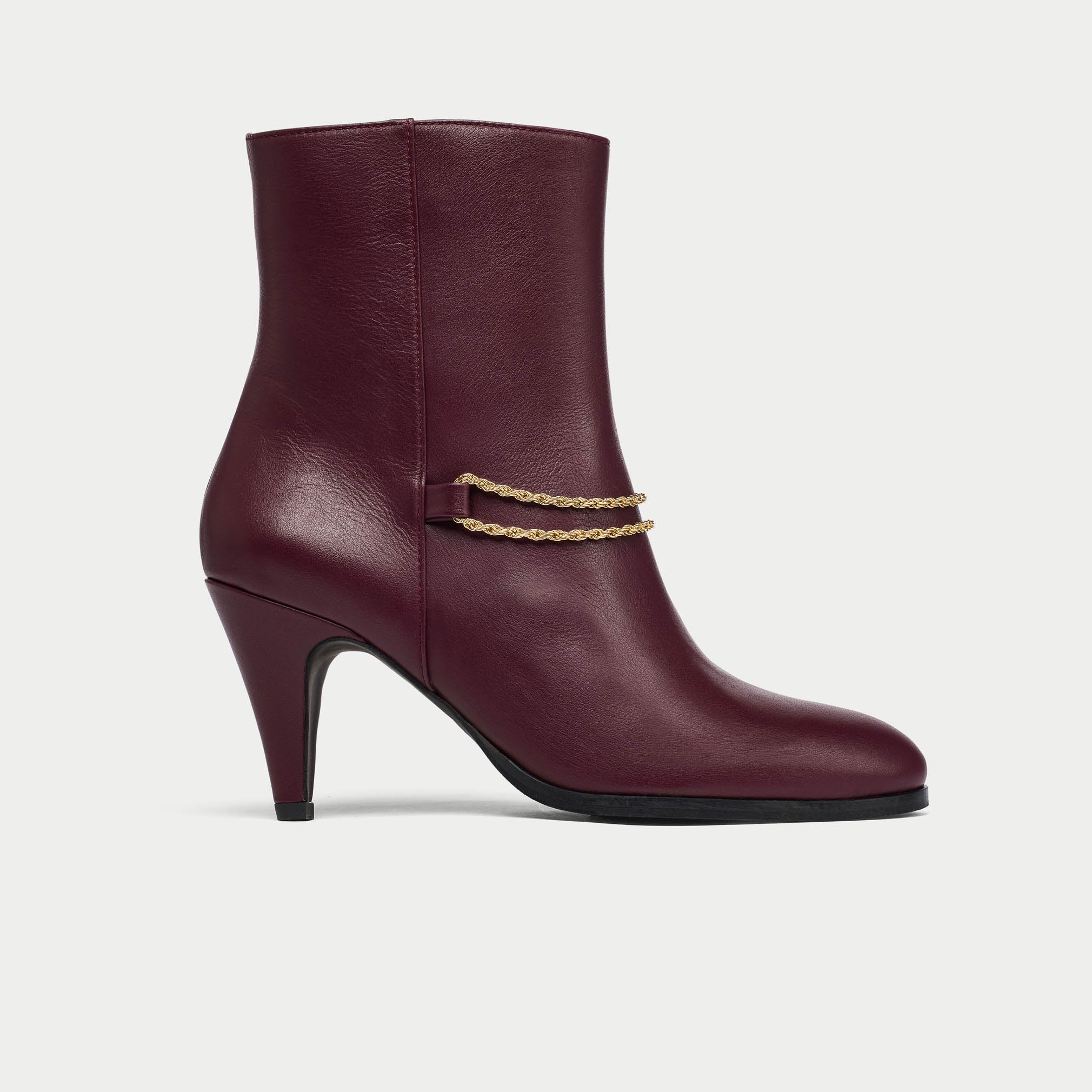 Maya - Cherry Leather Boots - Image 6