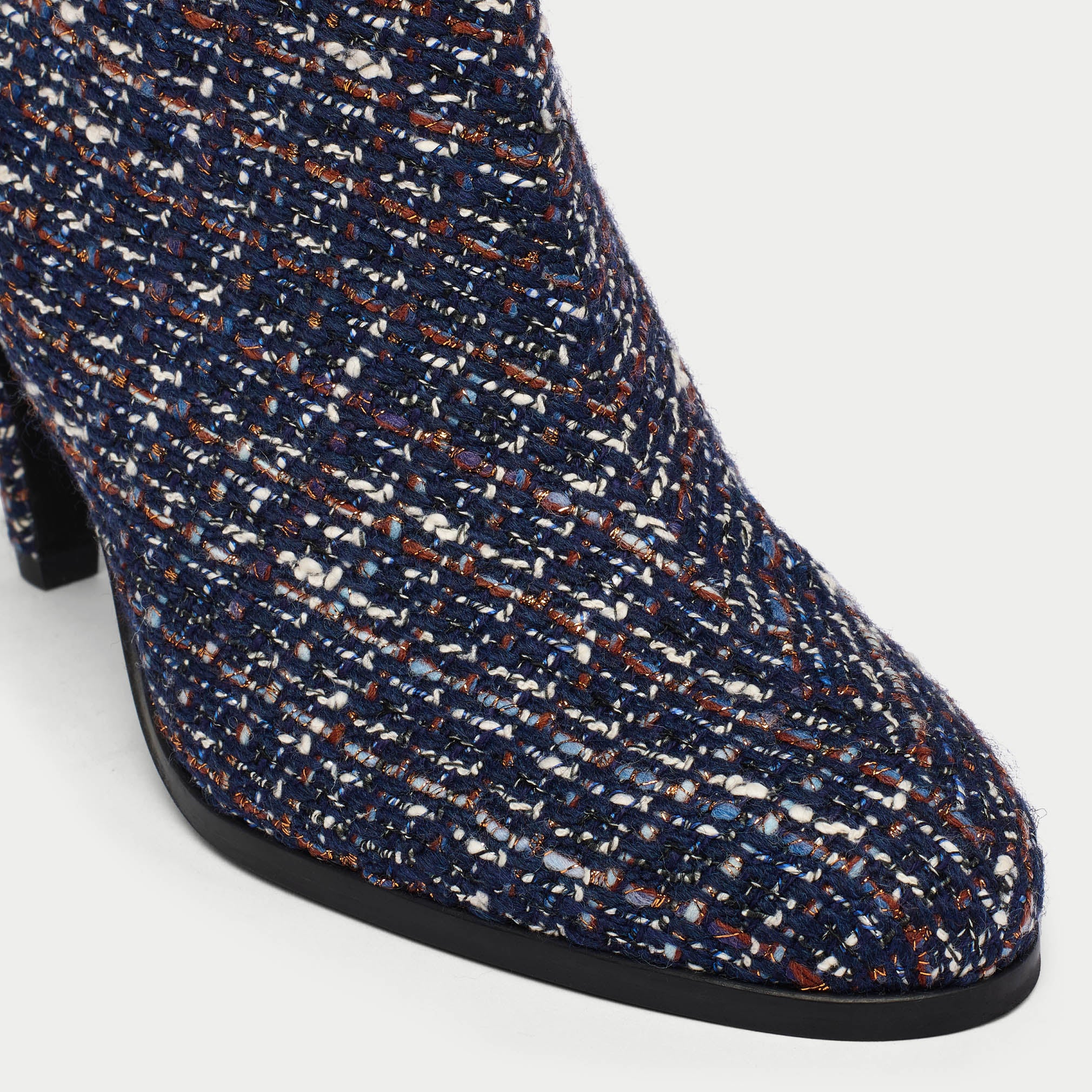 Maya - Navy Tweed Boots - Image 4