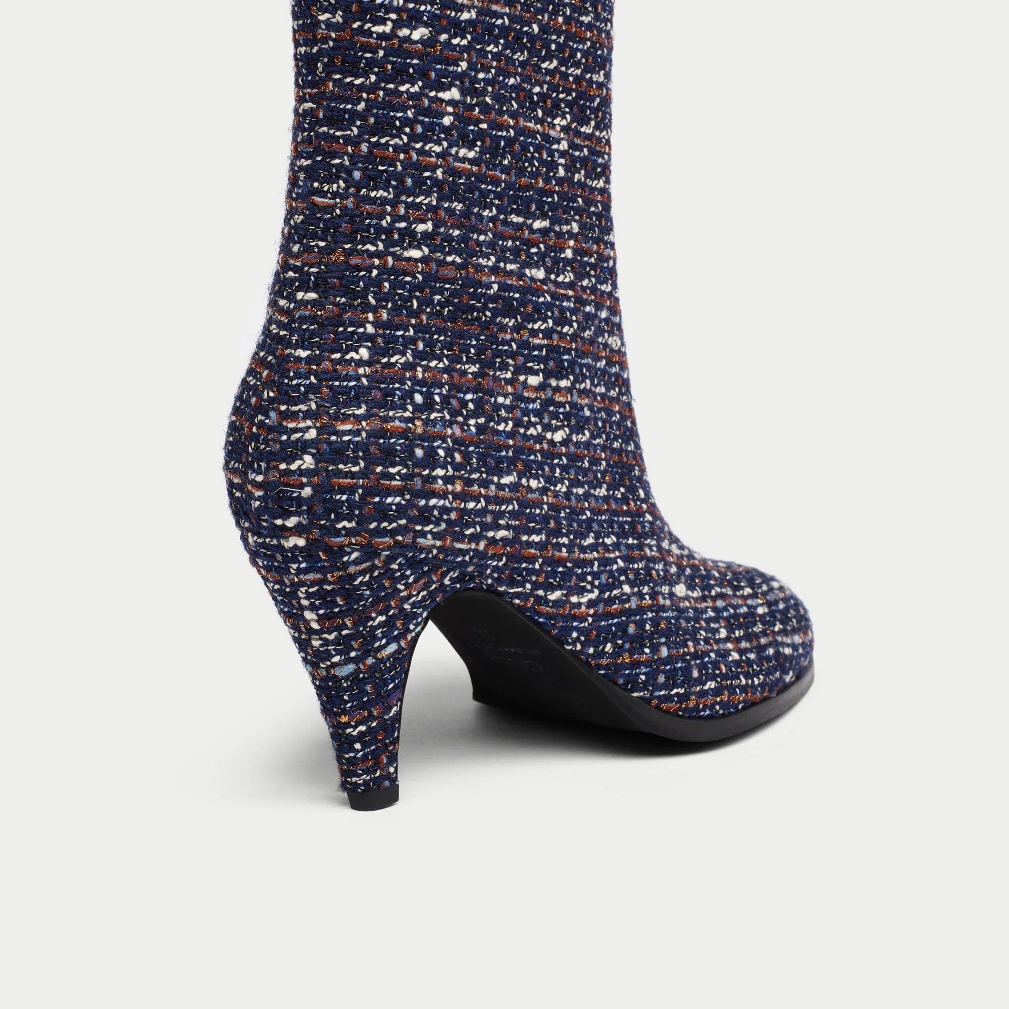 Maya - Navy Tweed Boots - Image 5
