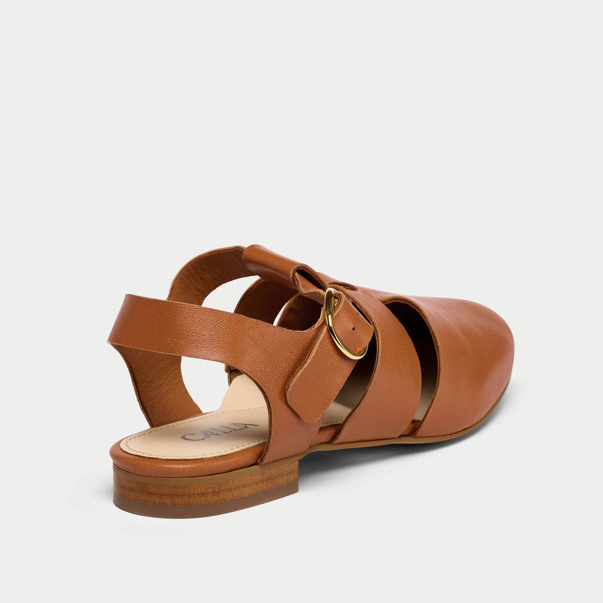 Minnie - Tan Leather Flats - Image 4