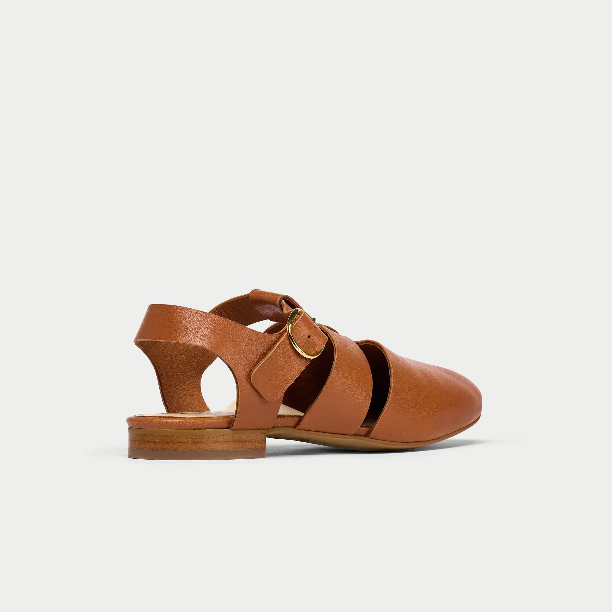 Minnie - Tan Leather Flats - Image 6