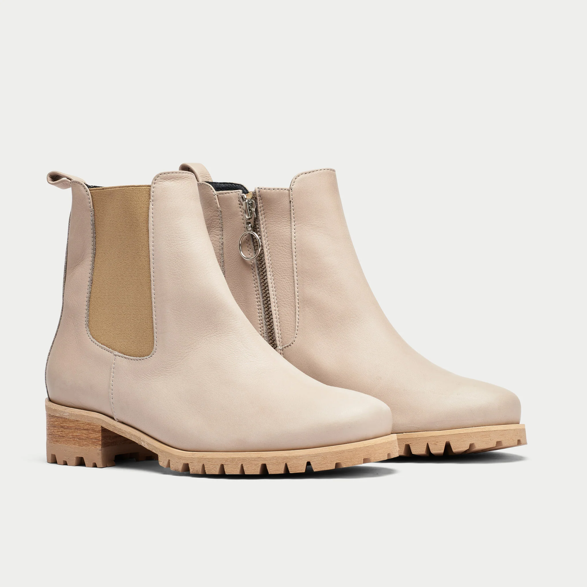 Miranda - Neutral Leather Boots - Image 3