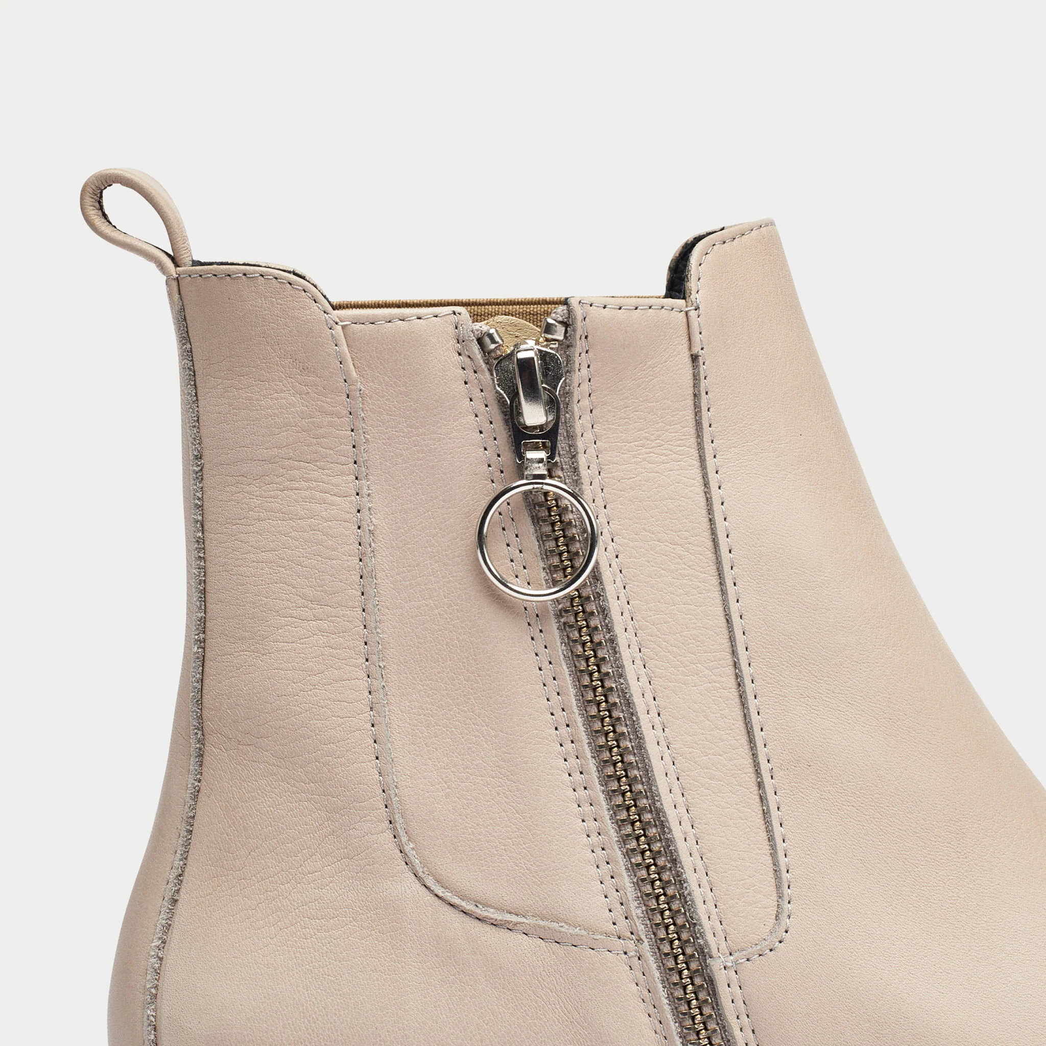 Miranda - Neutral Leather Boots - Image 4