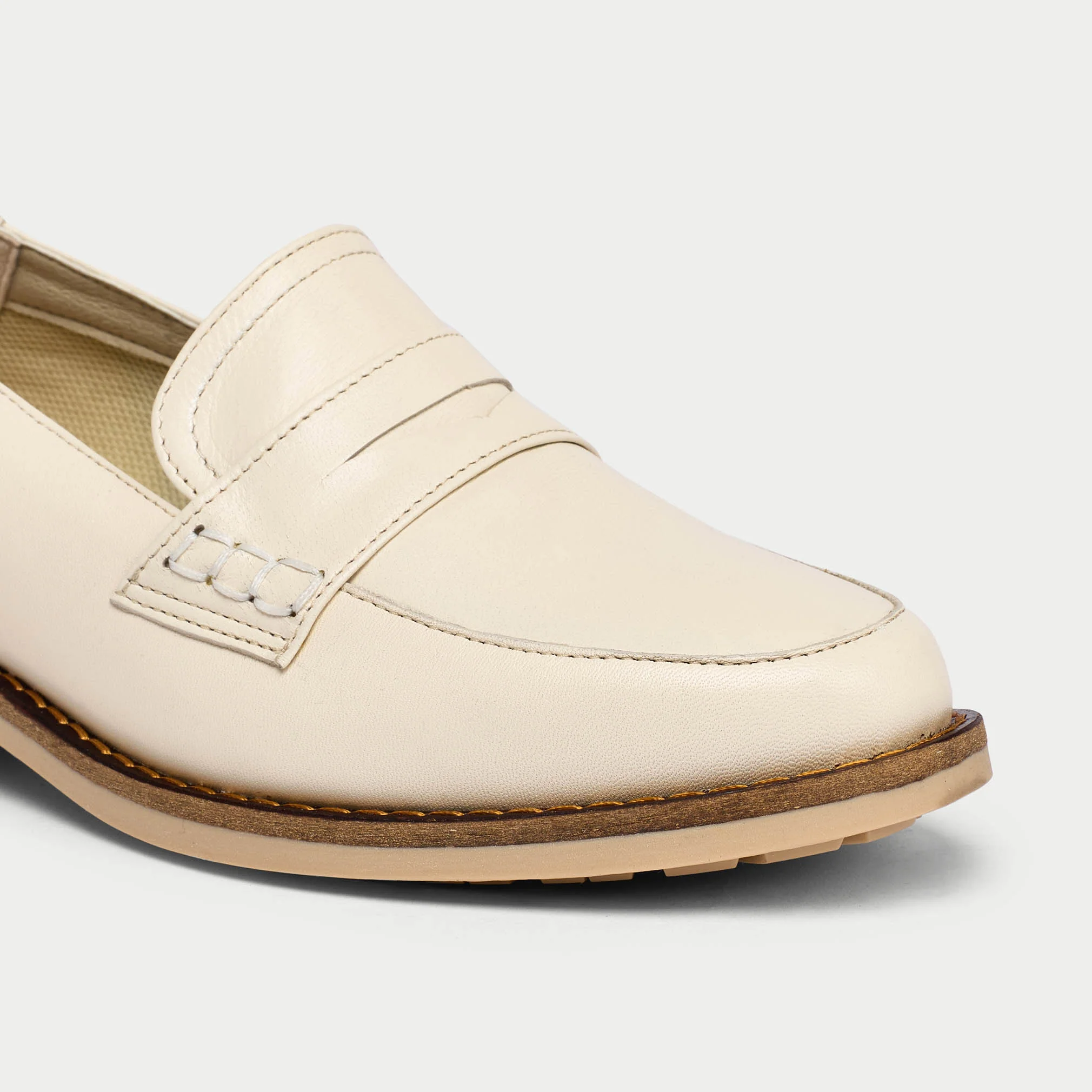 Nadia - Latte Leather Loafers - Image 4