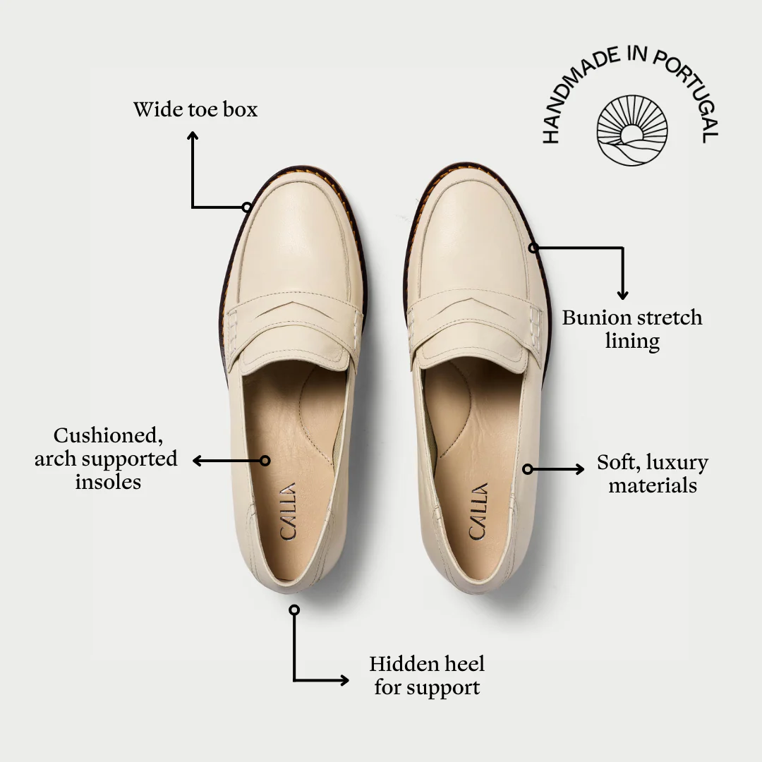 Nadia - Latte Leather Loafers - Image 5
