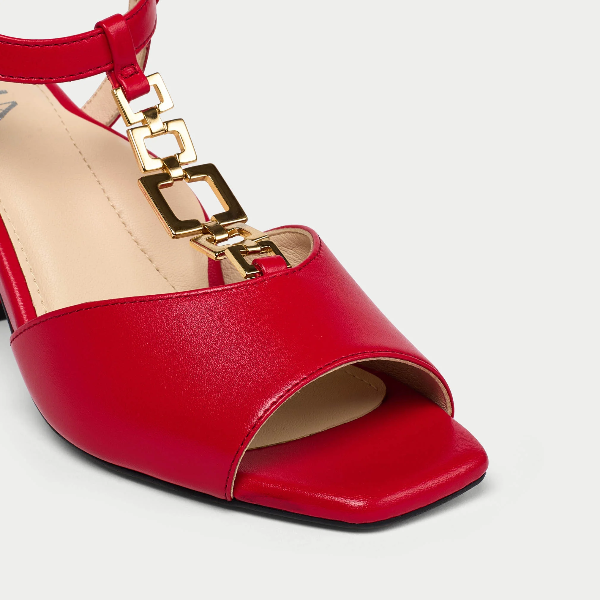 Pamela - Scarlet Leather Heels - Image 5