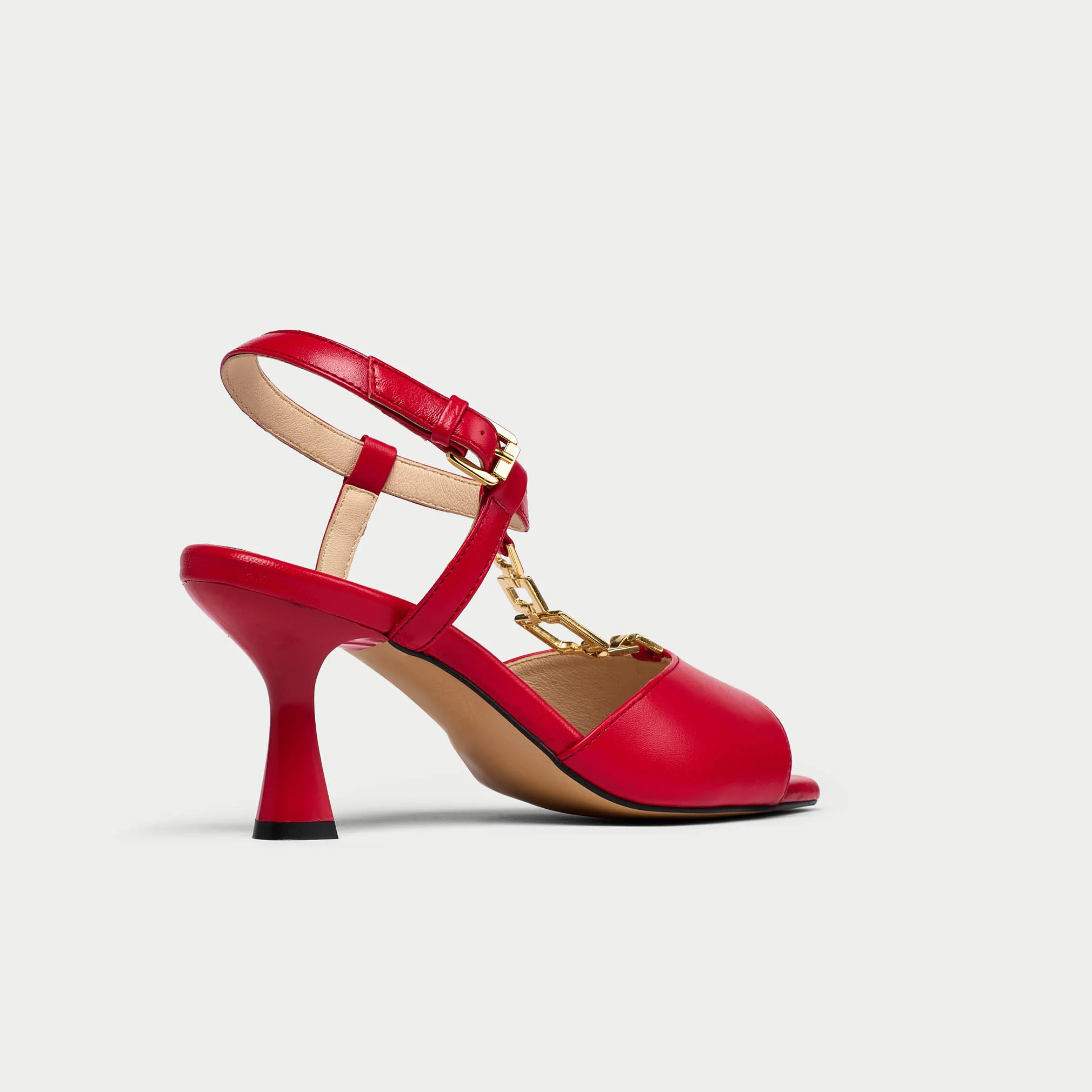Pamela - Scarlet Leather Heels - Image 9